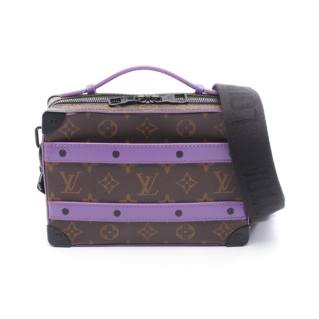Louis Vuitton Brown Monogram Macassar Purple Coated Canvas Leather Handbag
