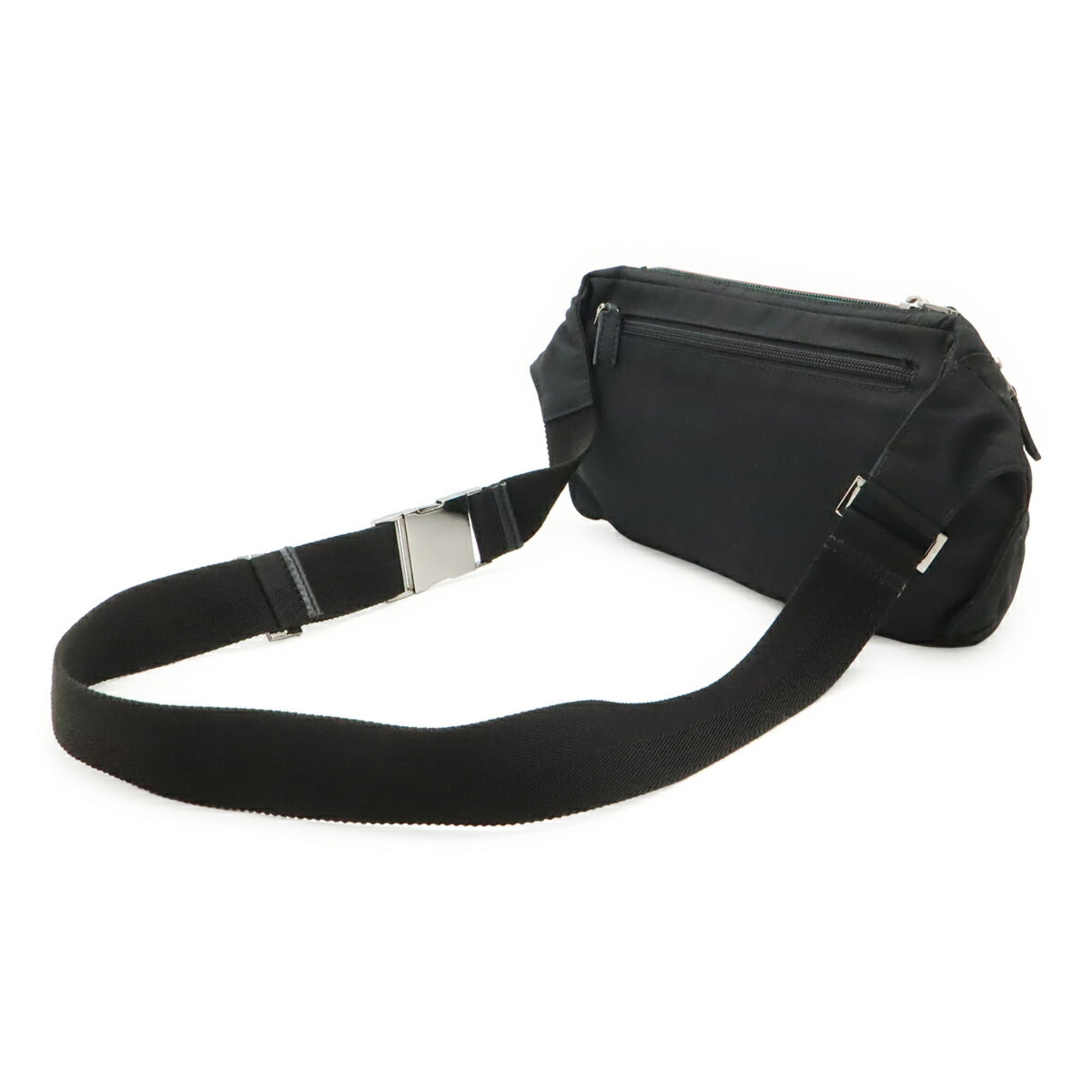 Gucci Black Nylon Canvas Leather Pouch Sling Bag (Pre-Owned)