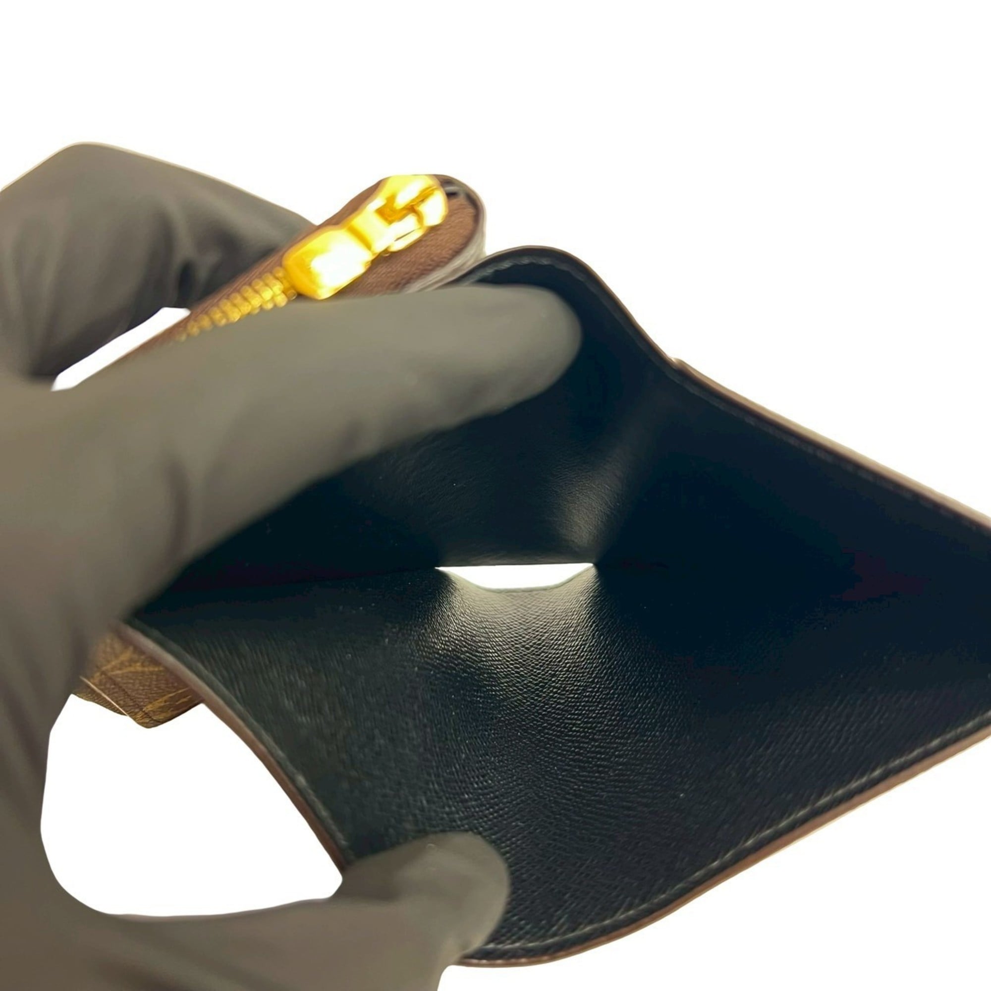 Louis Vuitton Brown Leather Pvc Wallet