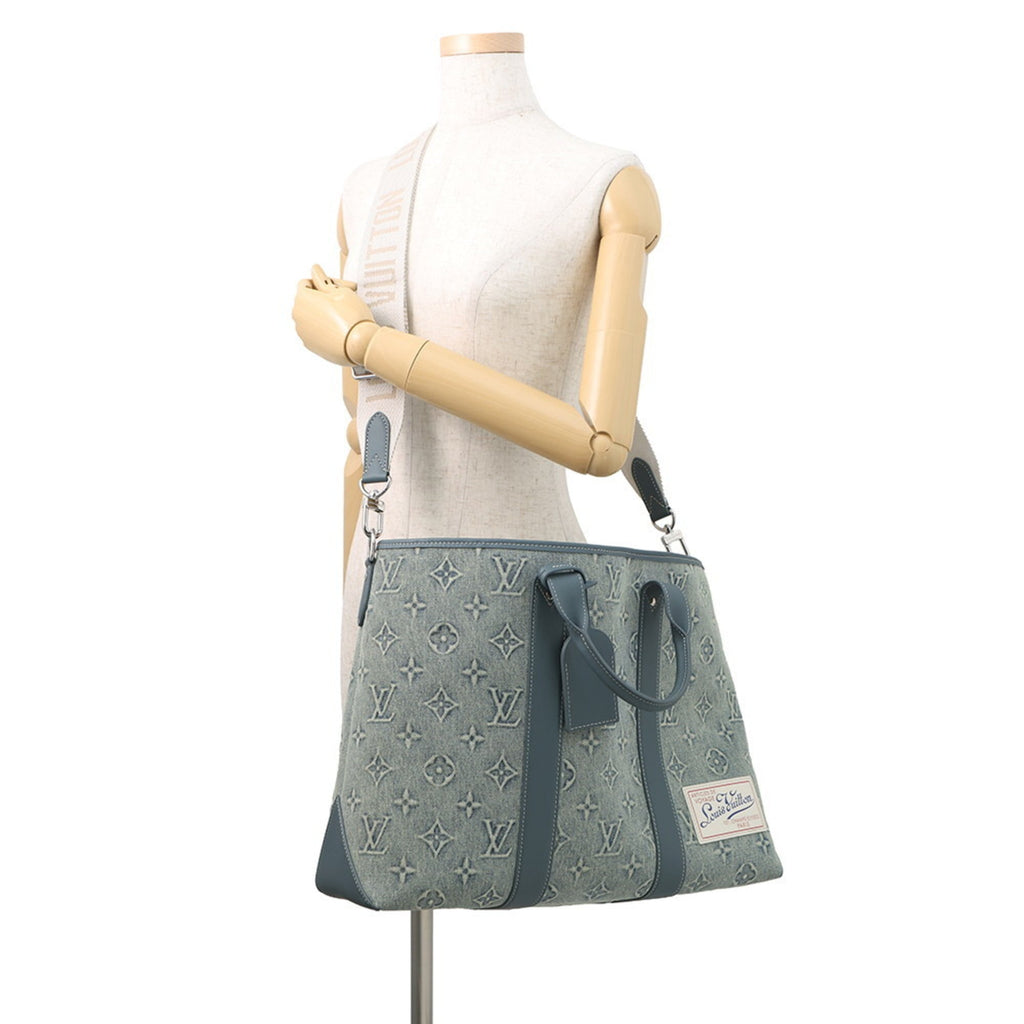 Louis Vuitton Blue Monogram Denim Shoulder Bag Tote Bag