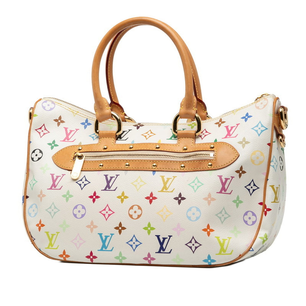 Louis Vuitton Blanc Multi-Color White Pvc Leather Handbag Shoulder Bag