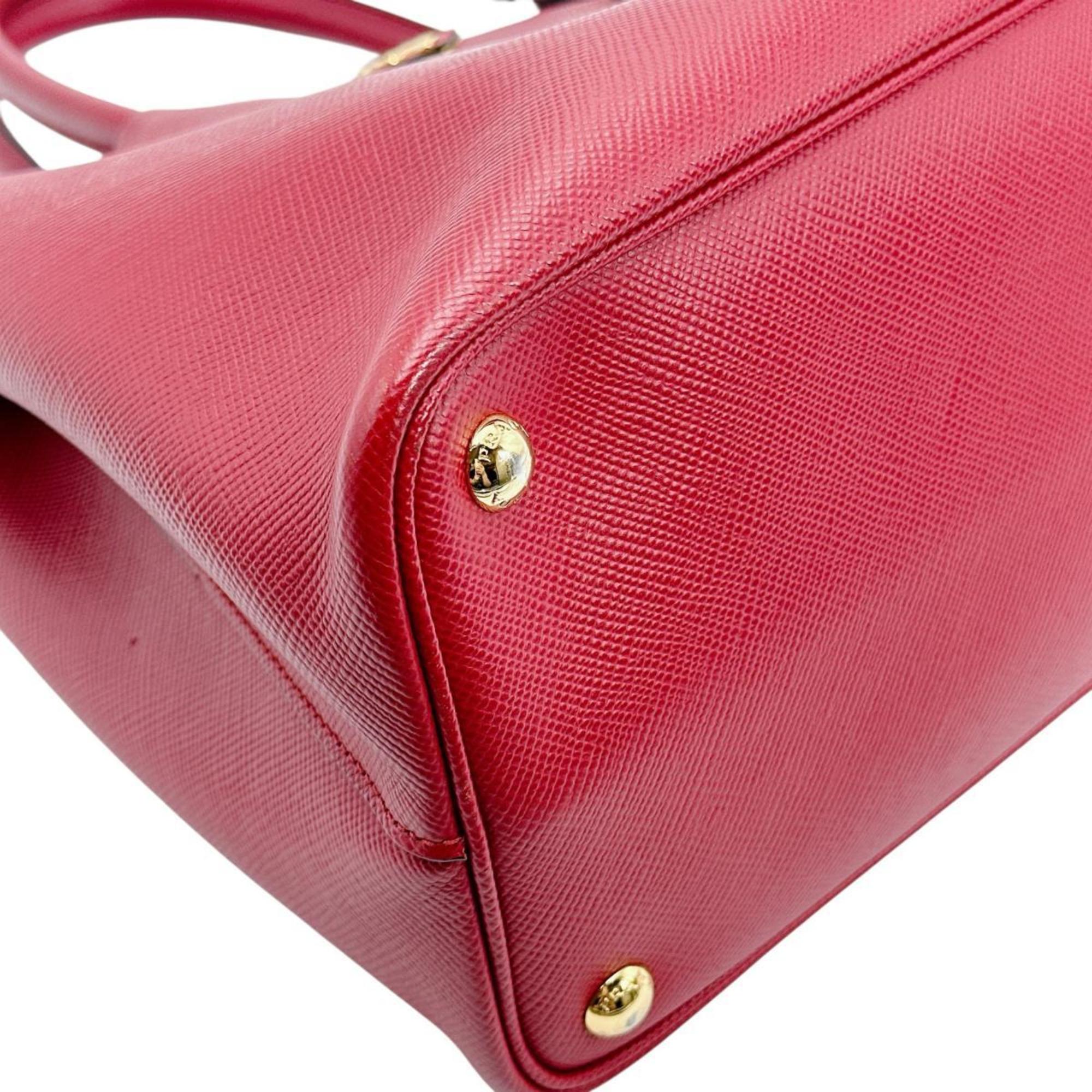 Prada Red Color Leather Handbag Shoulder Bag