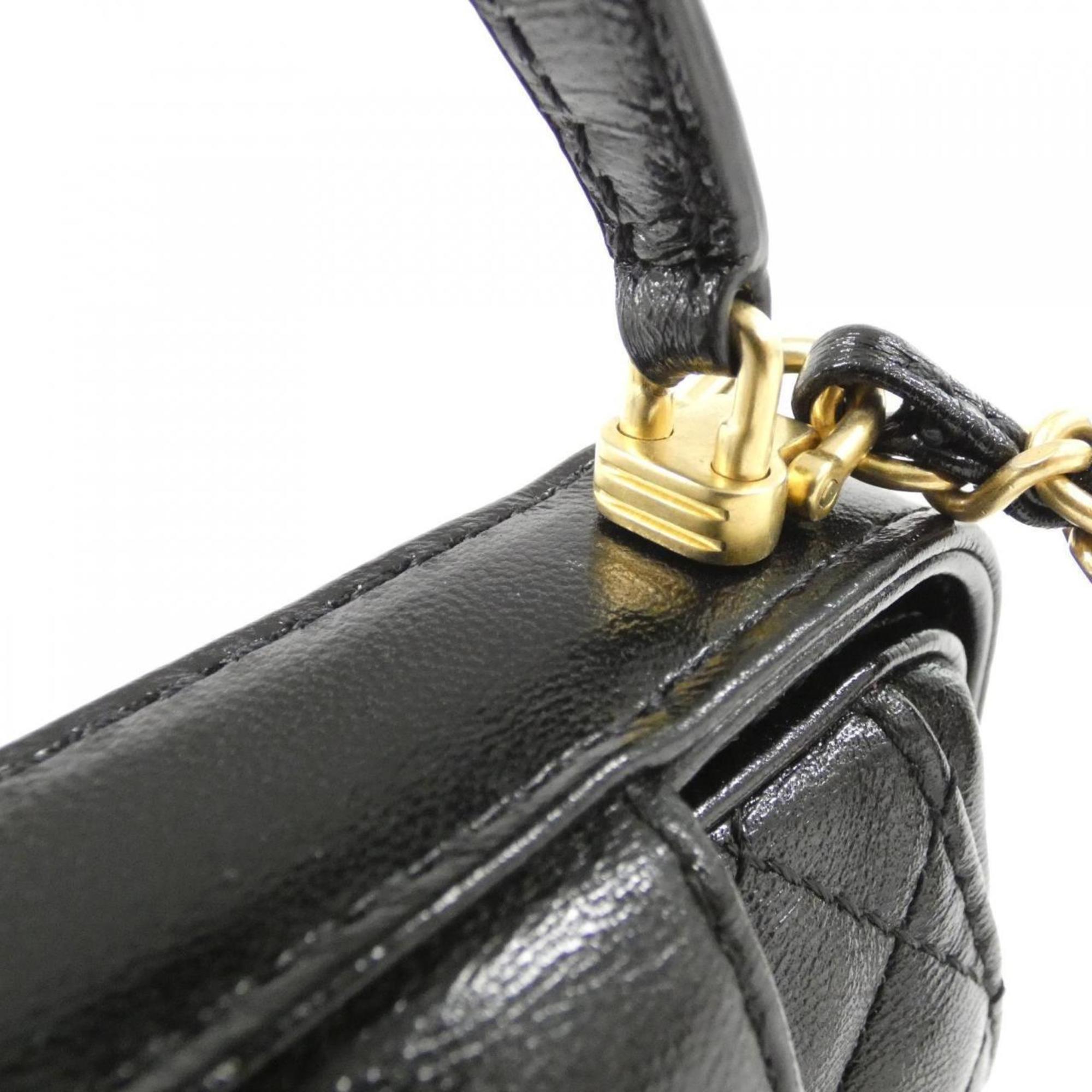 Chanel Black Leather Shoulder Bag
