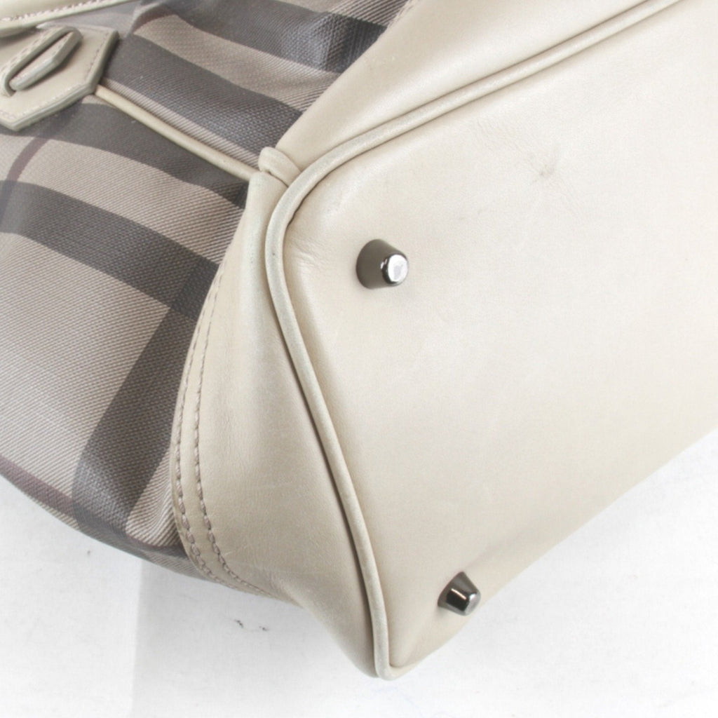 Burberry Beige Pvc Handbag Tote Bag