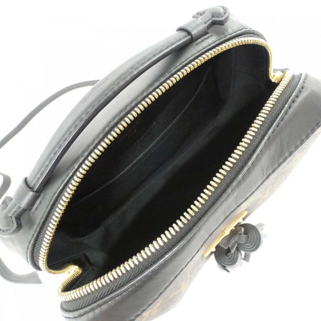Louis Vuitton Black Marron Coated Canvas Leather Shoulder Bag