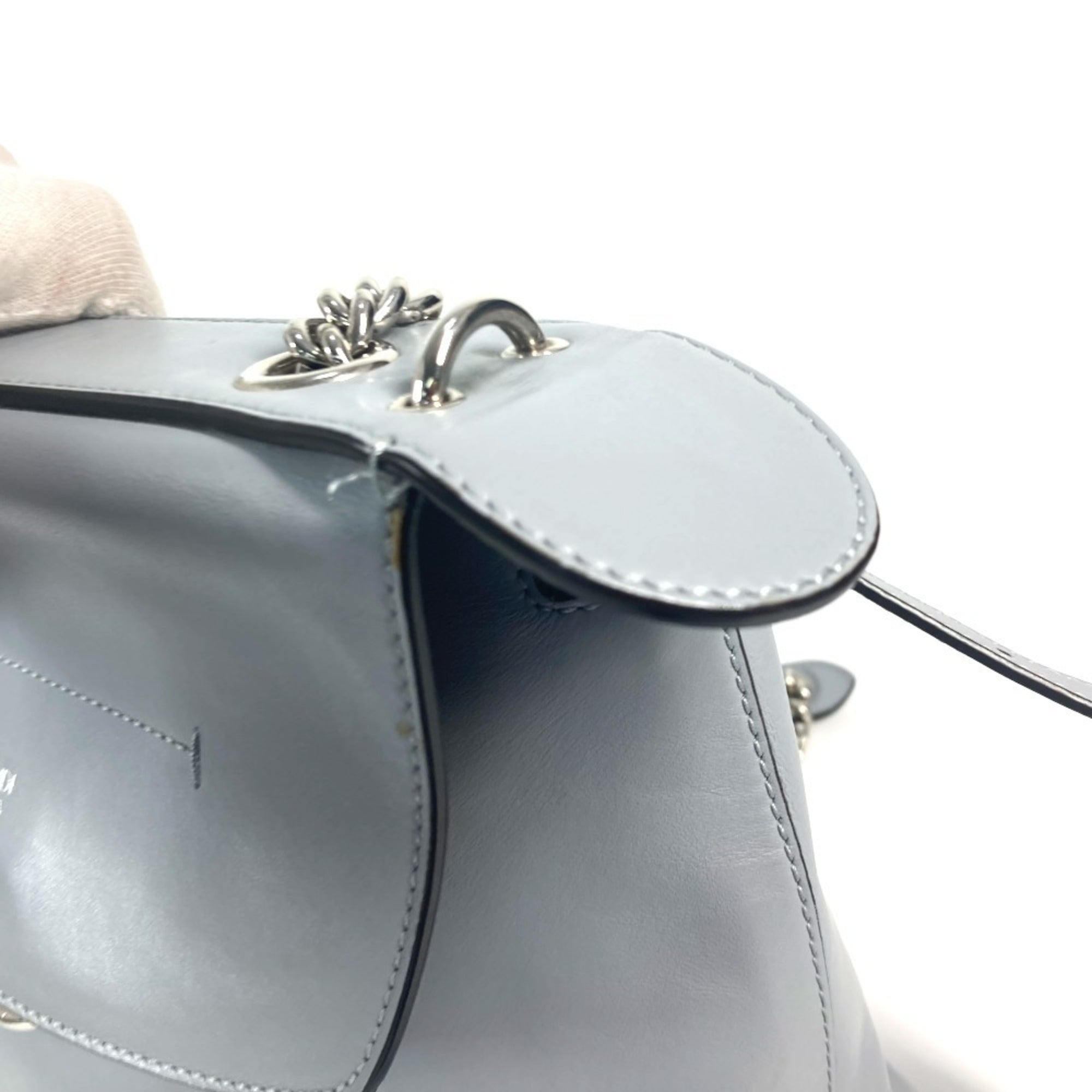 Fendi Blue Leather Backpack