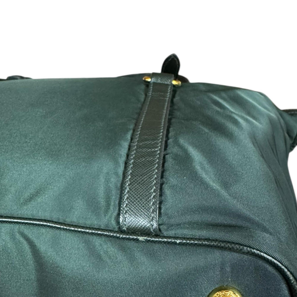 Prada Green Nylon Shoulder Bag