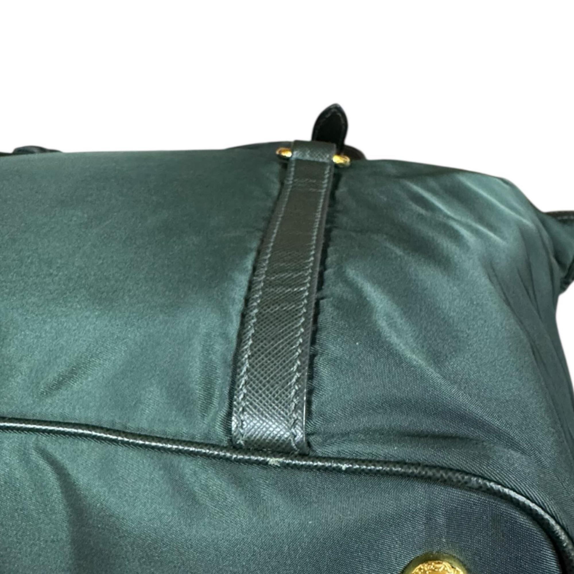 Prada Green Nylon Shoulder Bag