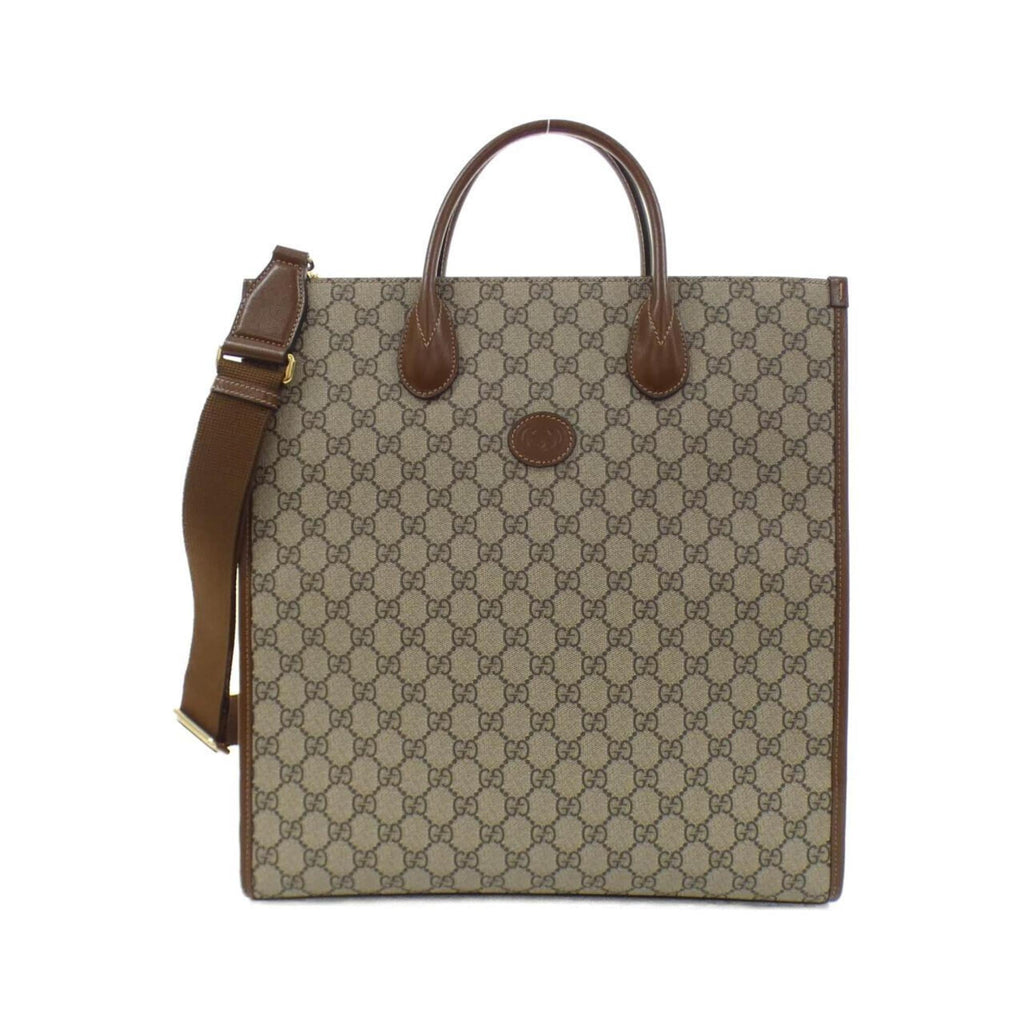 Gucci Beige Brown Gg Supreme Handbag (Pre-Owned)
