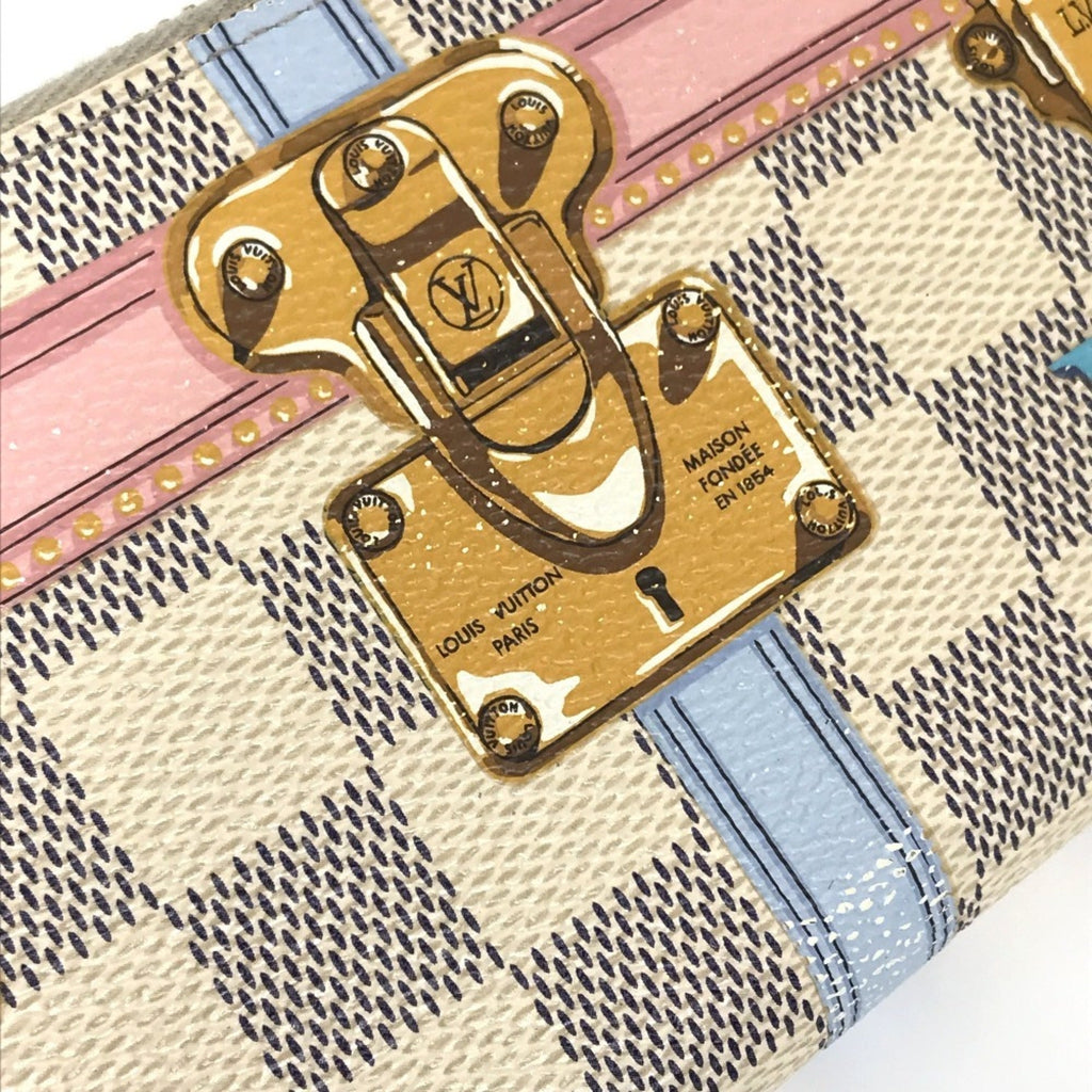 Louis Vuitton Damier Damier Azur White Damier Azur Long Wallet