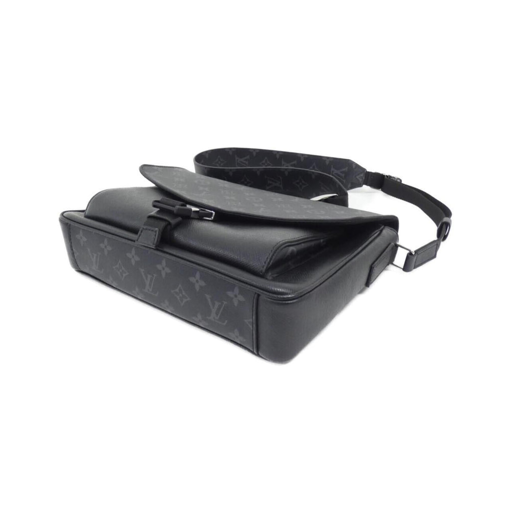 Louis Vuitton Black Coated Canvas Leather Shoulder Bag