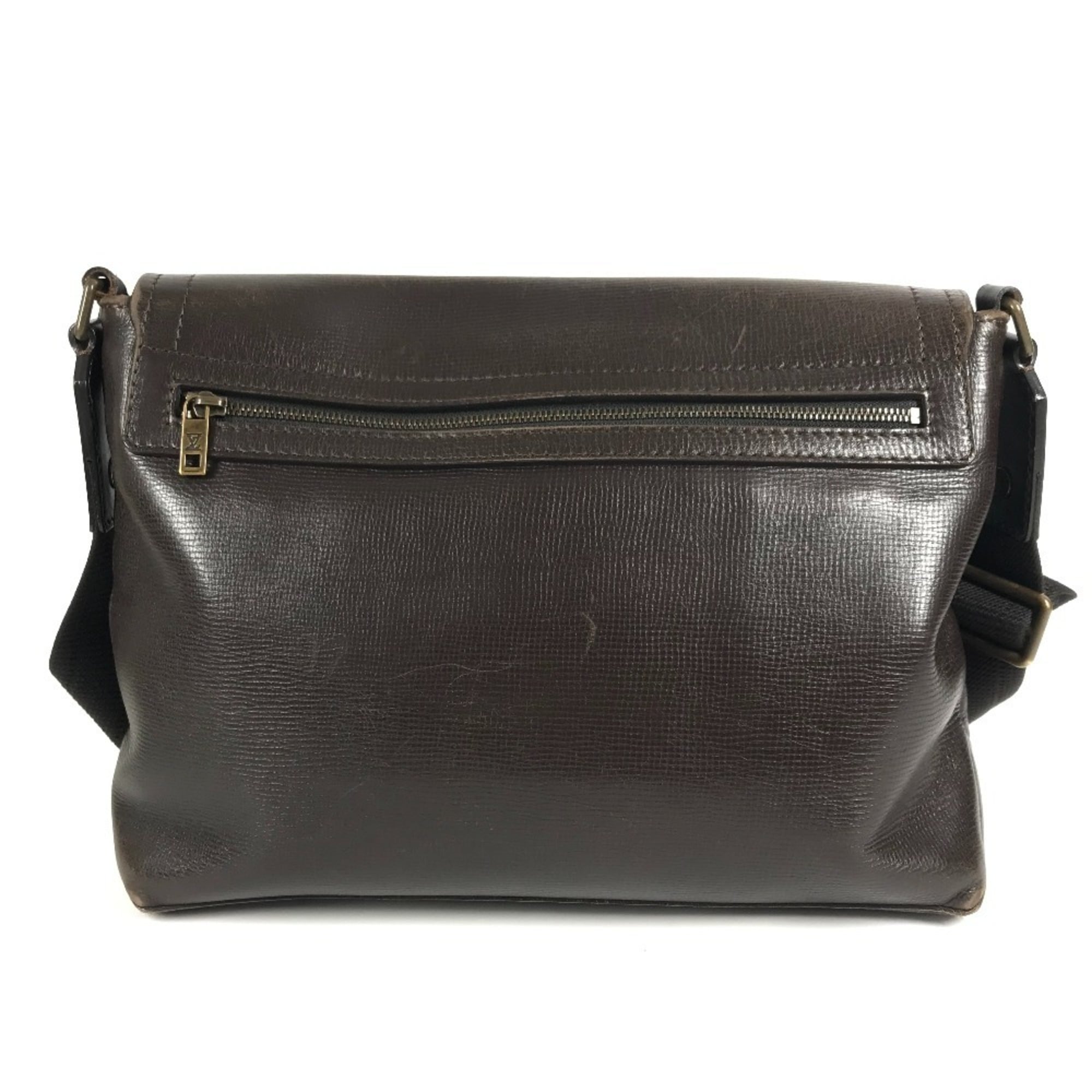 Louis Vuitton Brown Coffee Utah Leather Messenger Bag Shoulder Bag