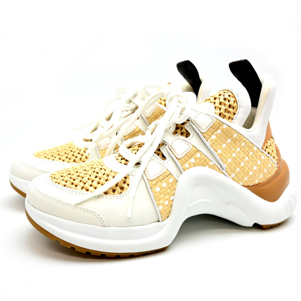 Louis Vuitton Beige White Sneakers