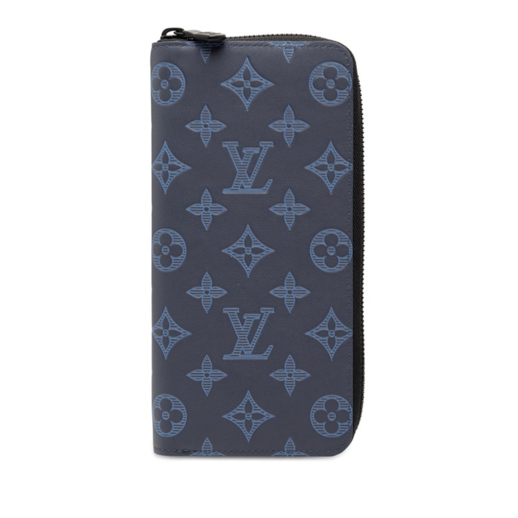 Louis Vuitton Monogram Shadow Blue Monogram Navy Monogram Shadow Long Wallet