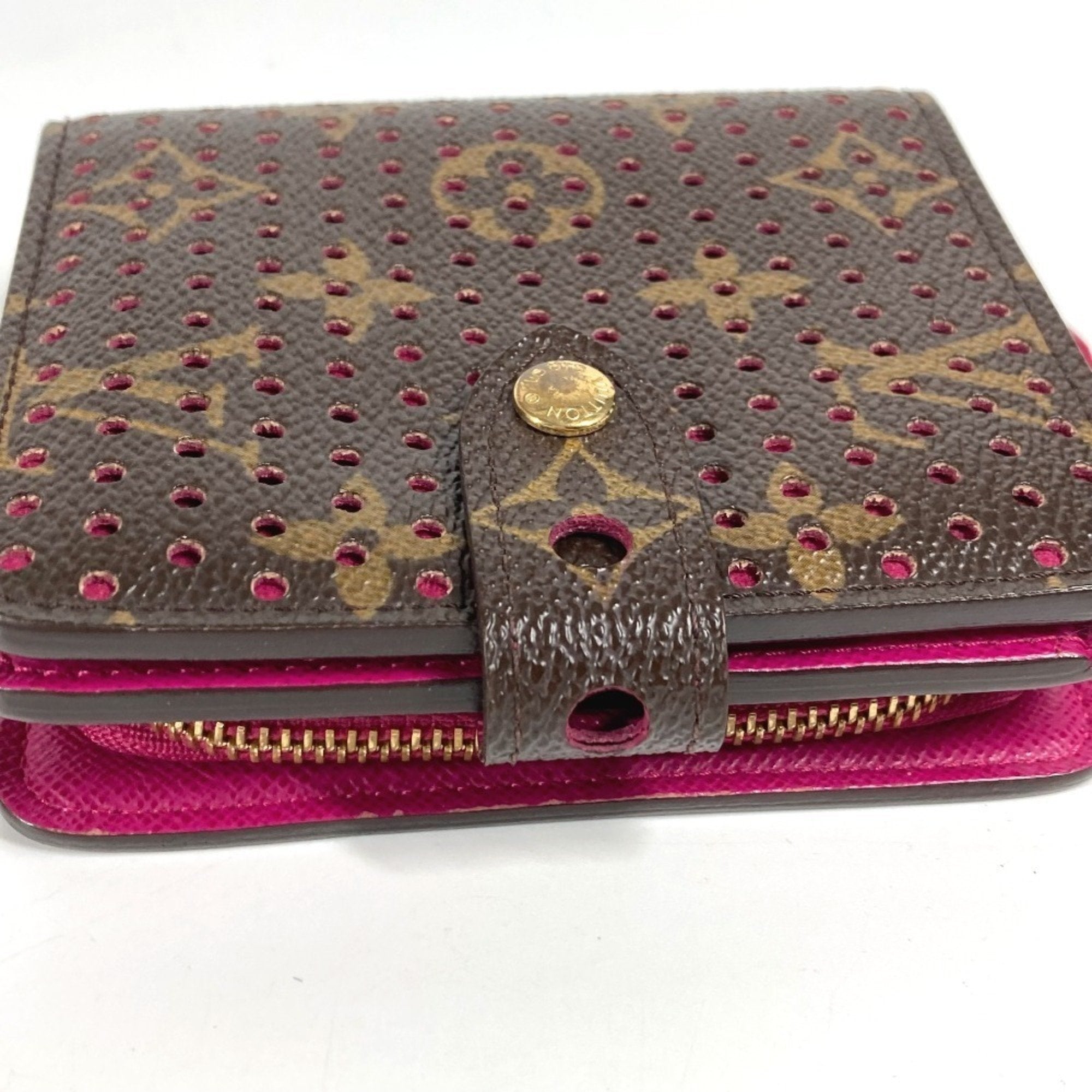 Louis Vuitton Monogram Fuchsia Pink Monogram Pink Monogram Perforated Wallet