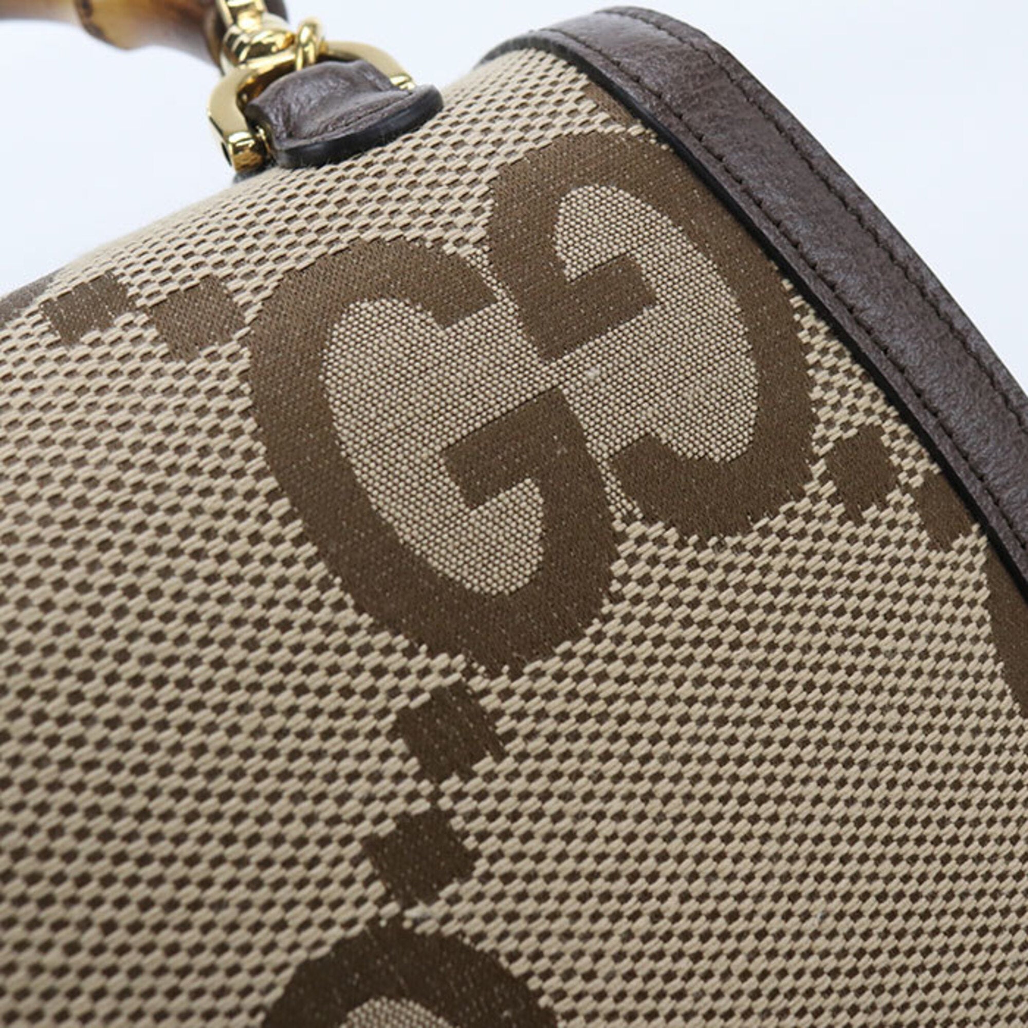 Gucci Beige Canvas Handbag (Pre-Owned)