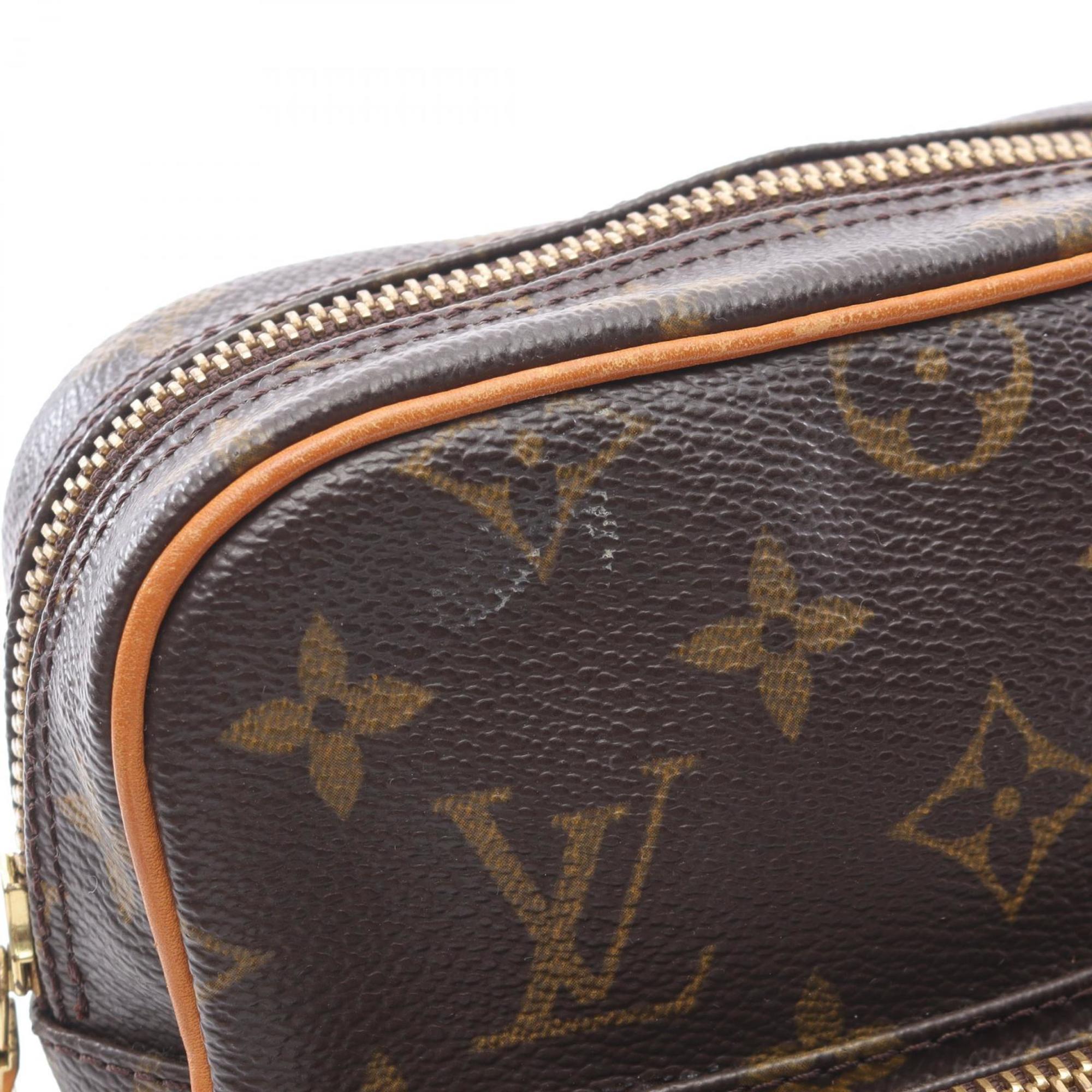 Louis Vuitton Brown Pvc Coated Canvas Leather Shoulder Bag