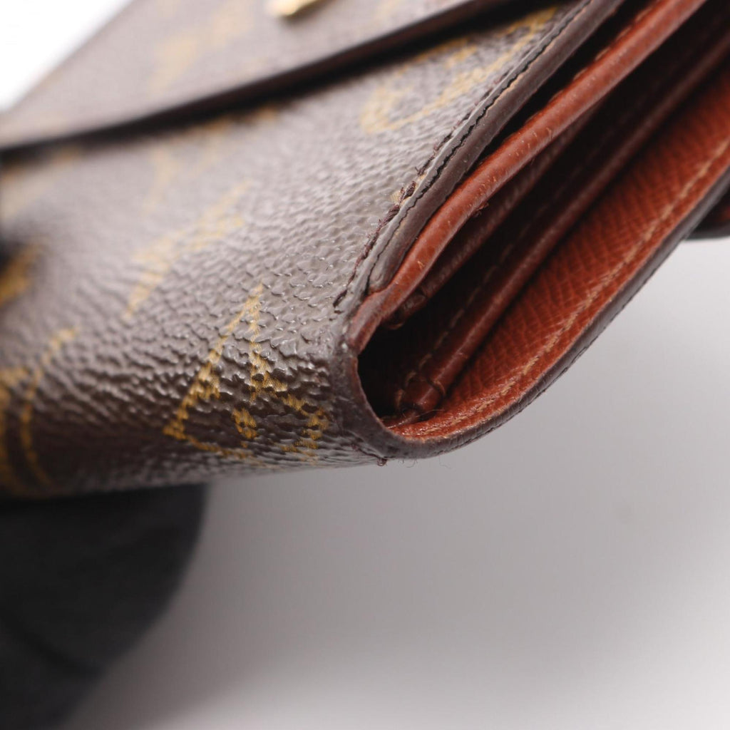 Louis Vuitton Brown Coated Canvas Wallet (Tri-Fold)