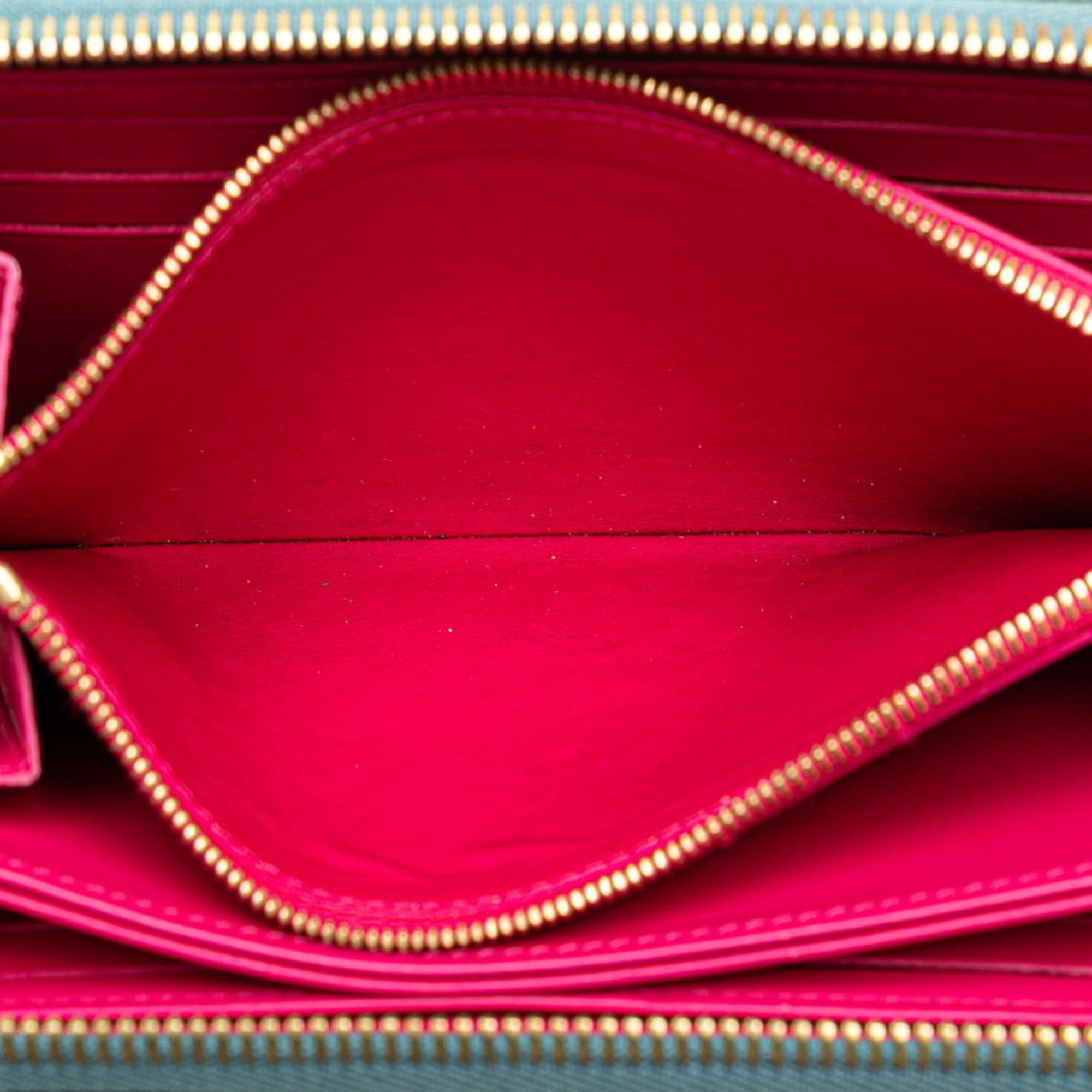 Louis Vuitton Blue Multi-Color Pink Patent Leather Long Wallet