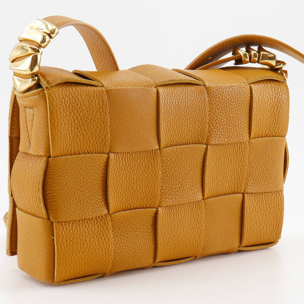 Bottega Veneta Brown Camel Leather Shoulder Bag