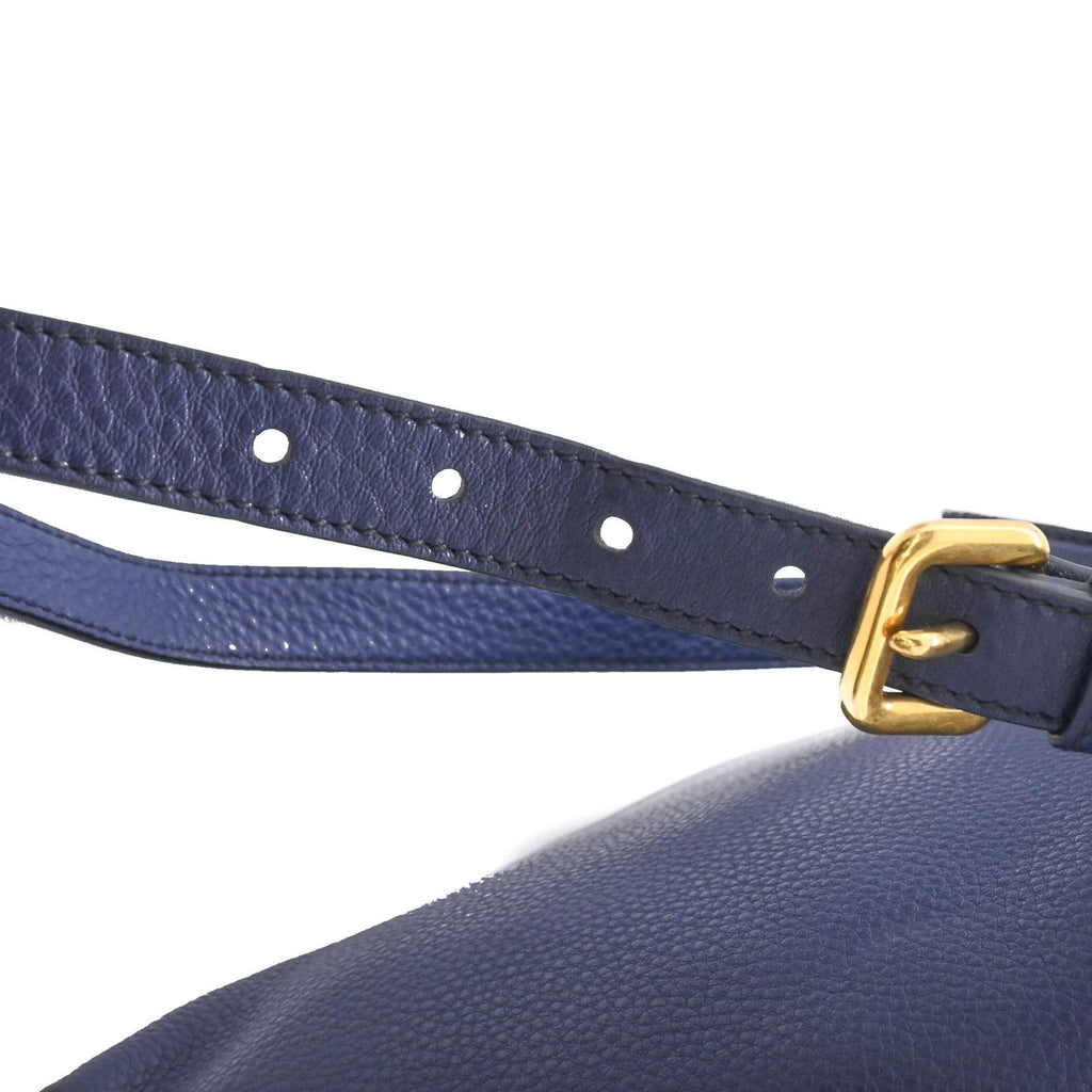 Prada Blue Leather Shoulder Bag Tote Bag