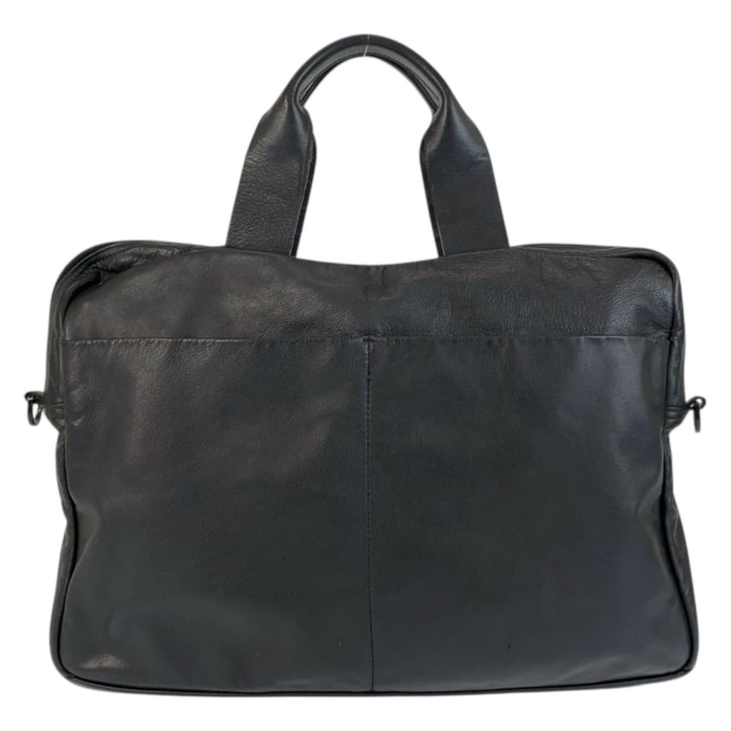 Bottega Veneta Black Leather Briefcase Shoulder Bag
