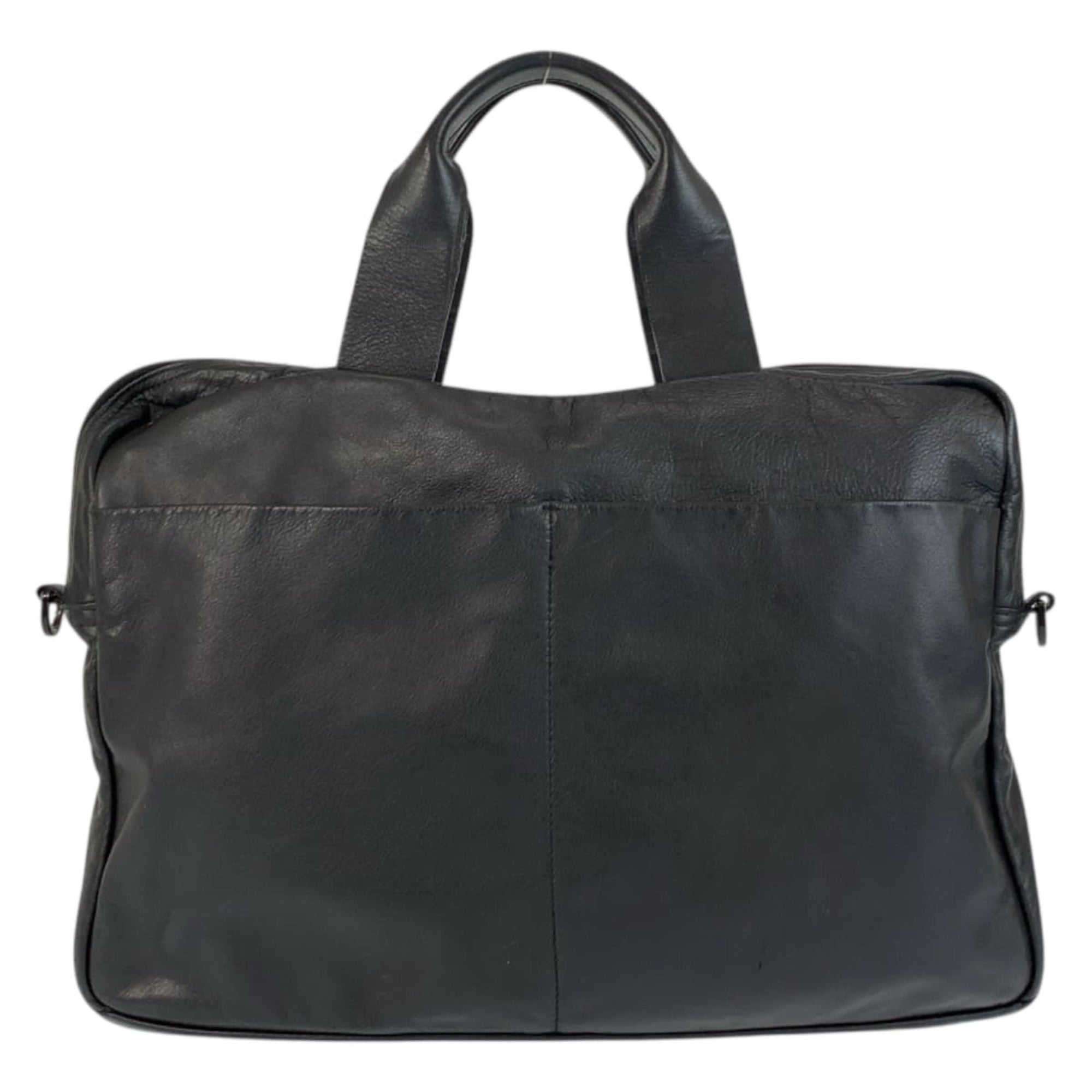 Bottega Veneta Black Leather Briefcase Shoulder Bag