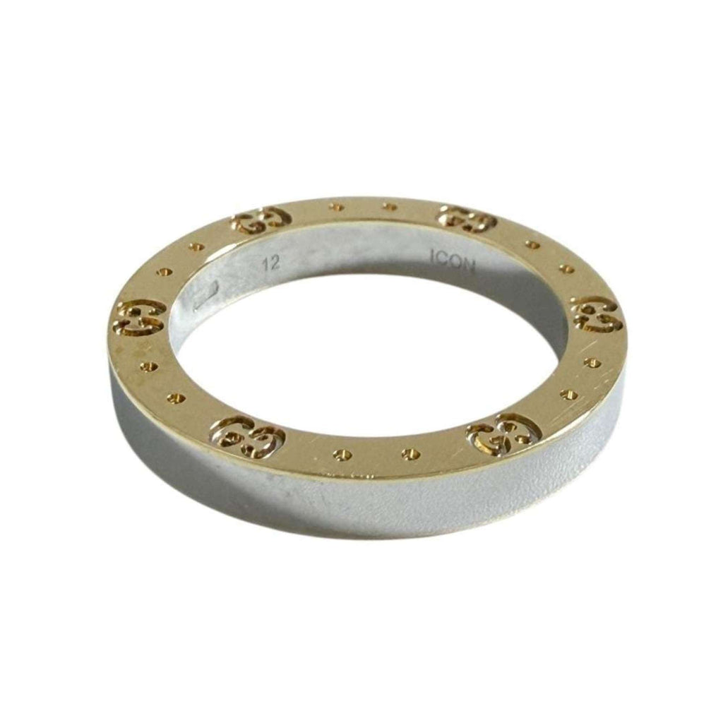 Gucci Yellow Gold (18K) Stainless Steel Band Ring (Pre-Owned)