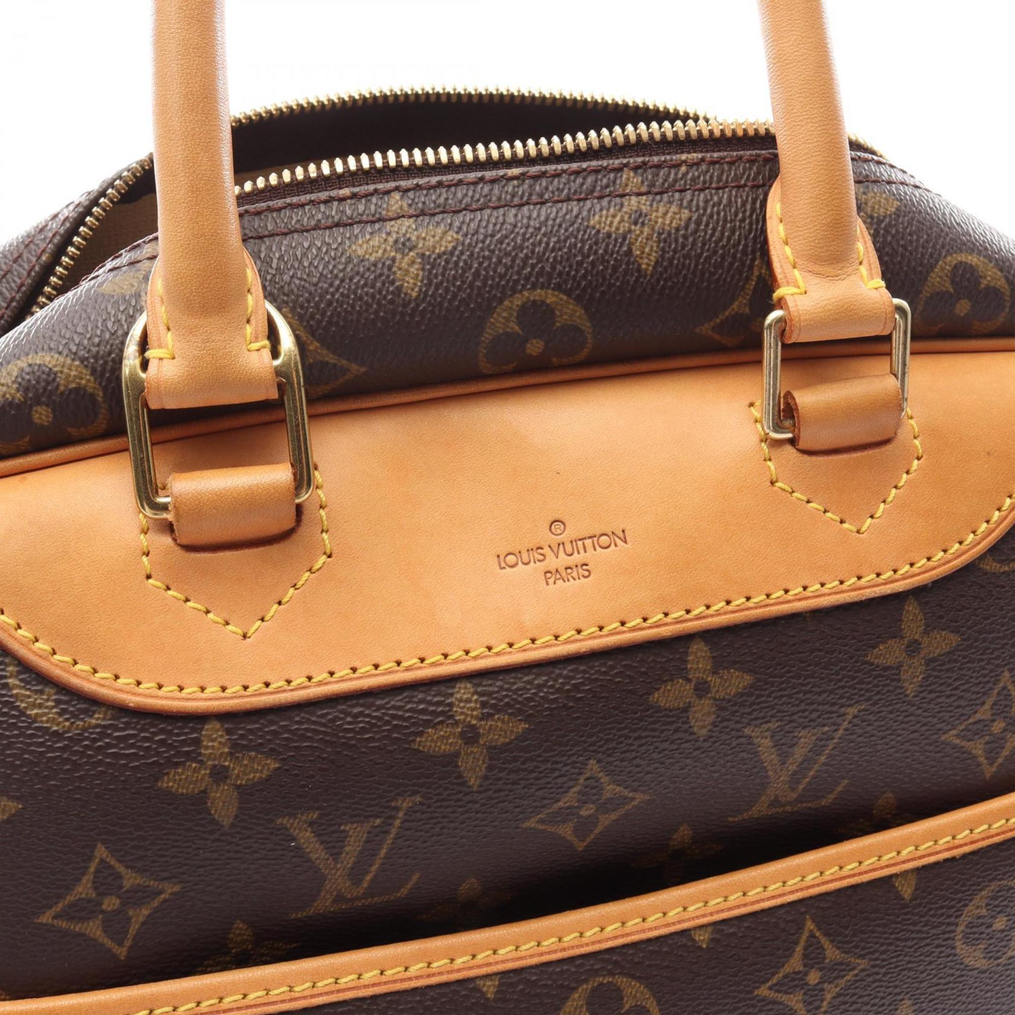 Louis Vuitton Brown Coated Canvas Leather Handbag