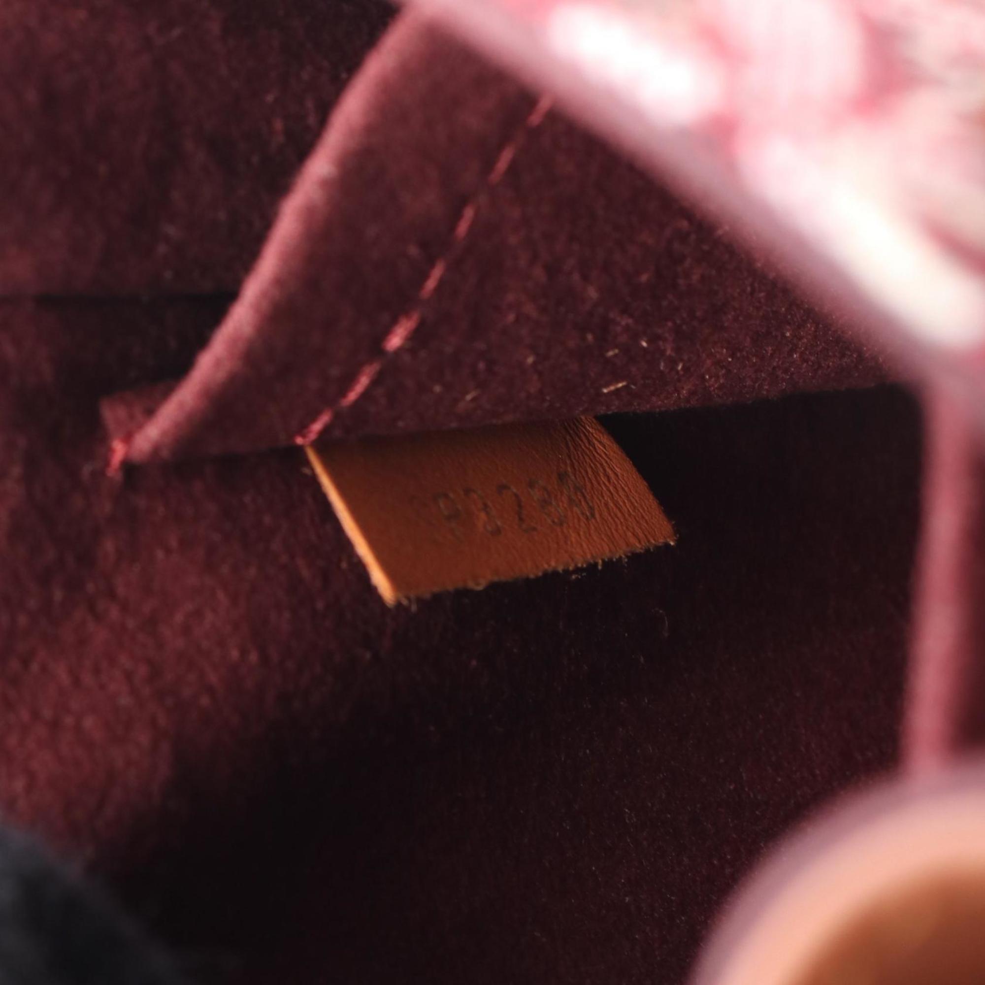 Louis Vuitton Bordeaux Brown Canvas Leather Handbag