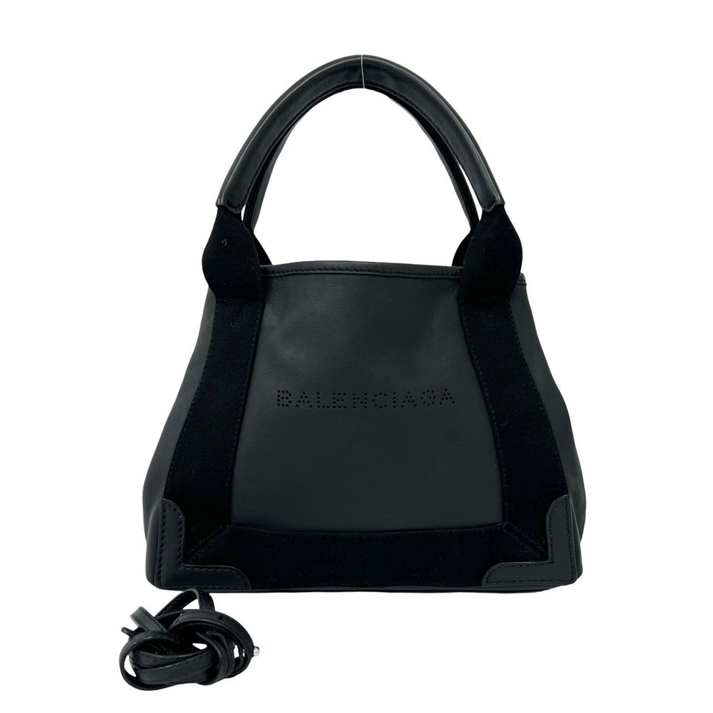 Balenciaga Black Leather Handbag Pouch Shoulder