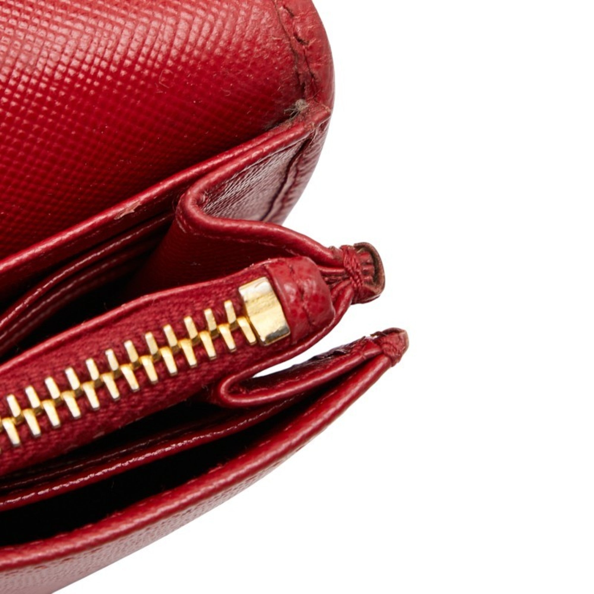 Prada Red Color Leather Shoulder Bag