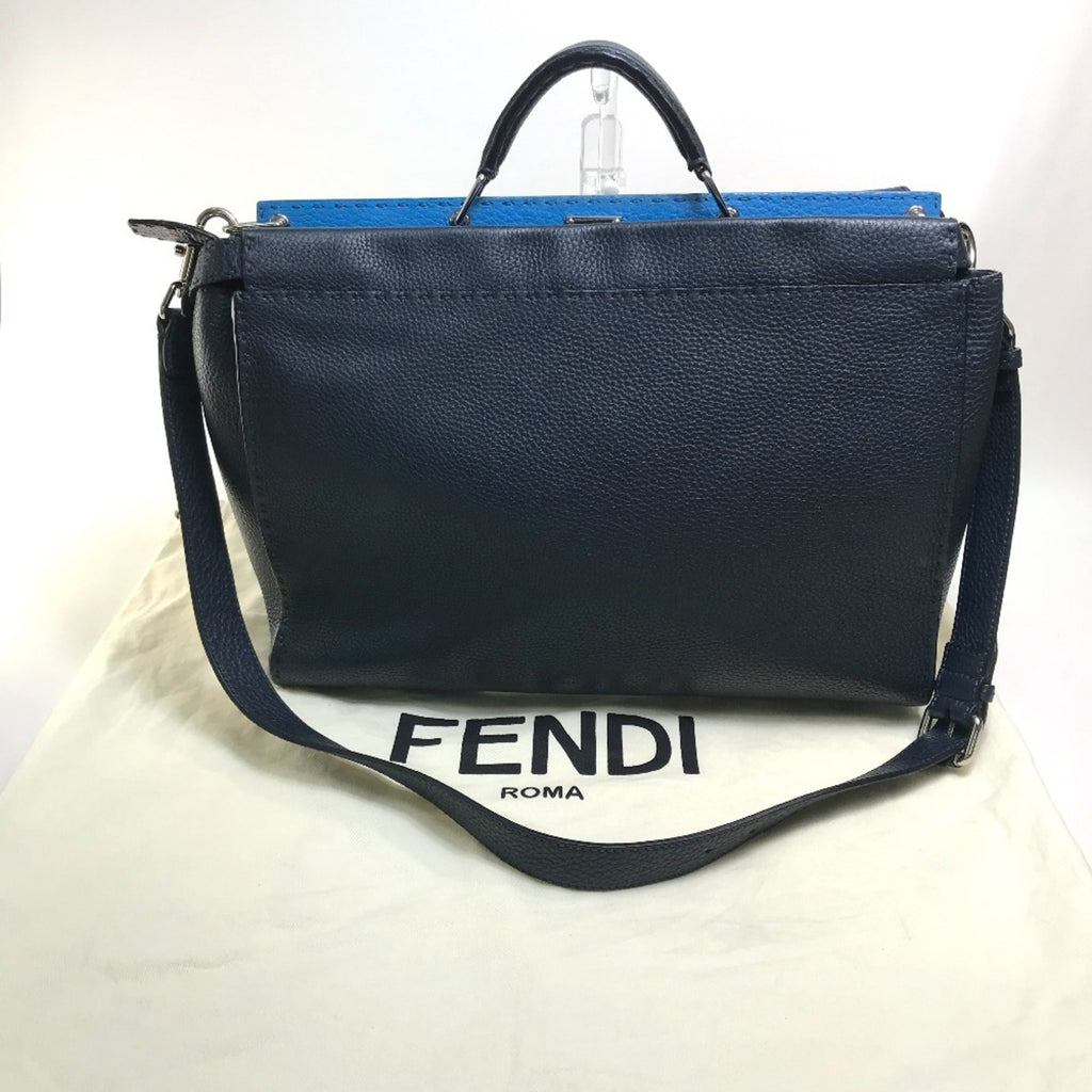 Fendi Navy Leather Briefcase