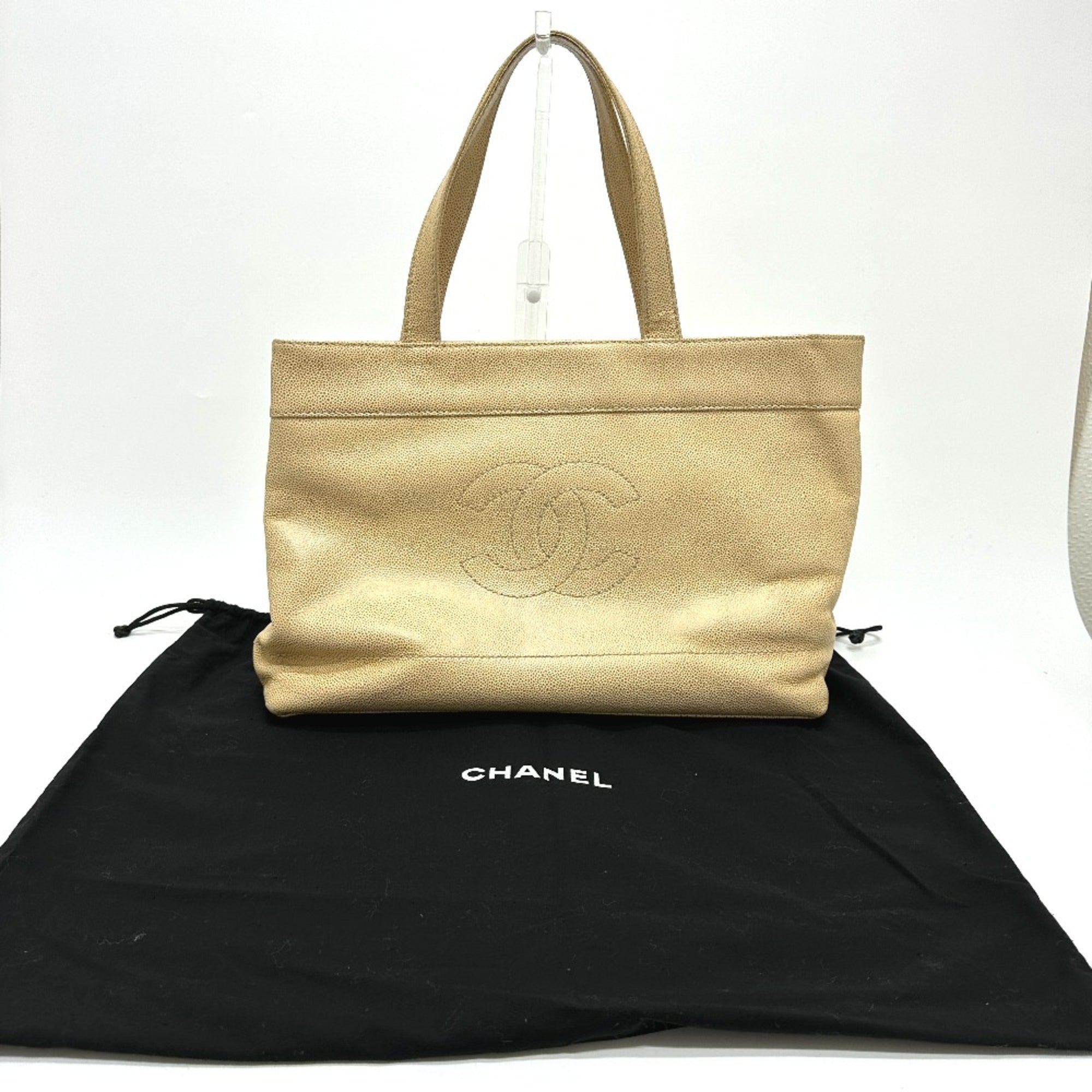 Chanel Beige Leather Tote Bag