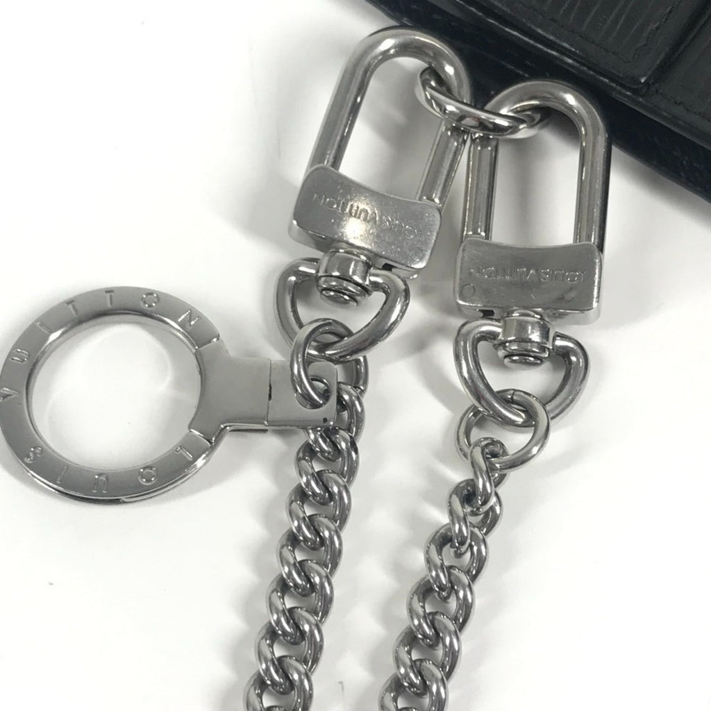 Louis Vuitton Epi Black Noir Epi Leather Chain/Shoulder Wallet