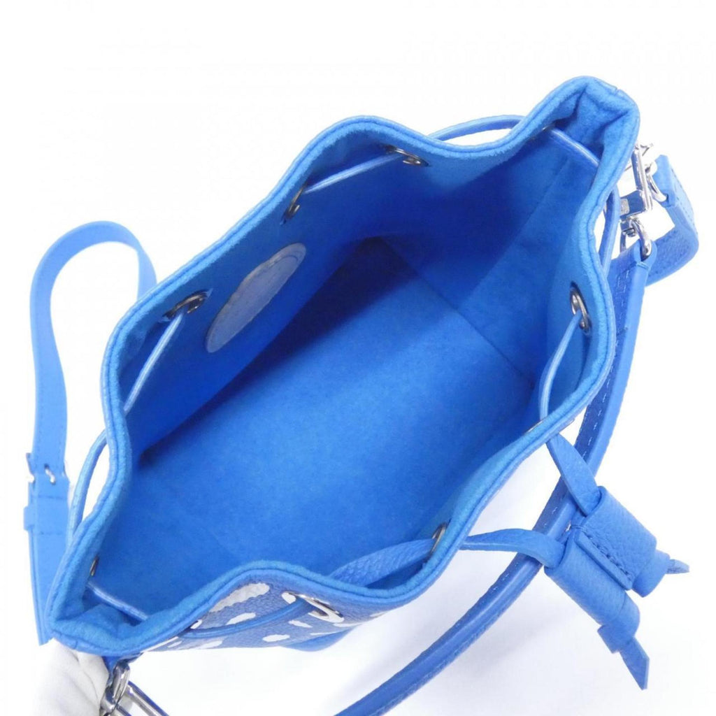 Louis Vuitton Blanc Blue Leather Shoulder Bag