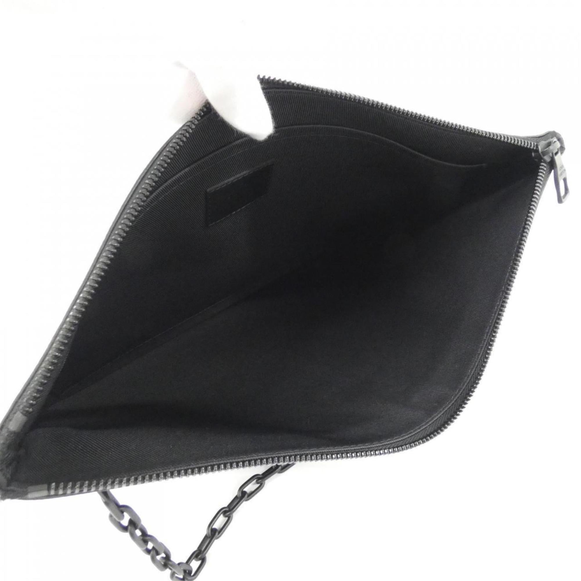 Louis Vuitton Black Multi-Color Leather Handbag Pochette