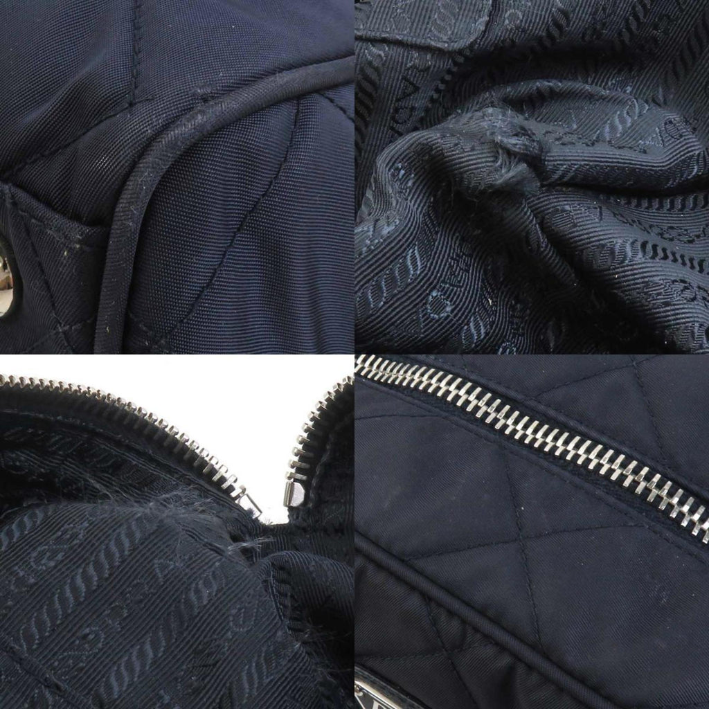 Prada Navy Nylon Shoulder Bag