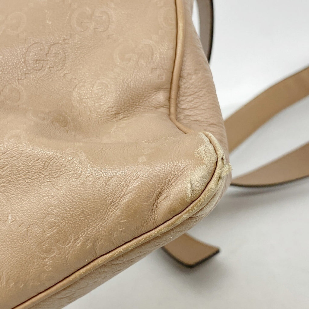 Gucci Light Brown Leather Shoulder Bag (Pre-Owned)