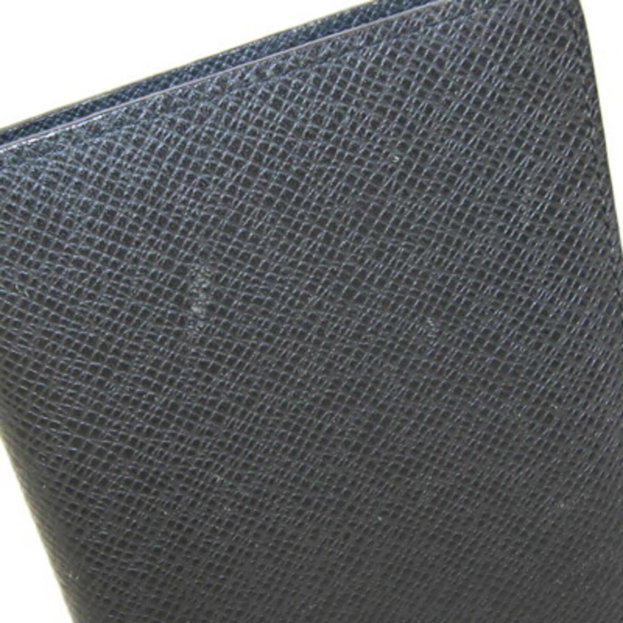 Louis Vuitton Black Noir Taiga Leather Long Bill Wallet