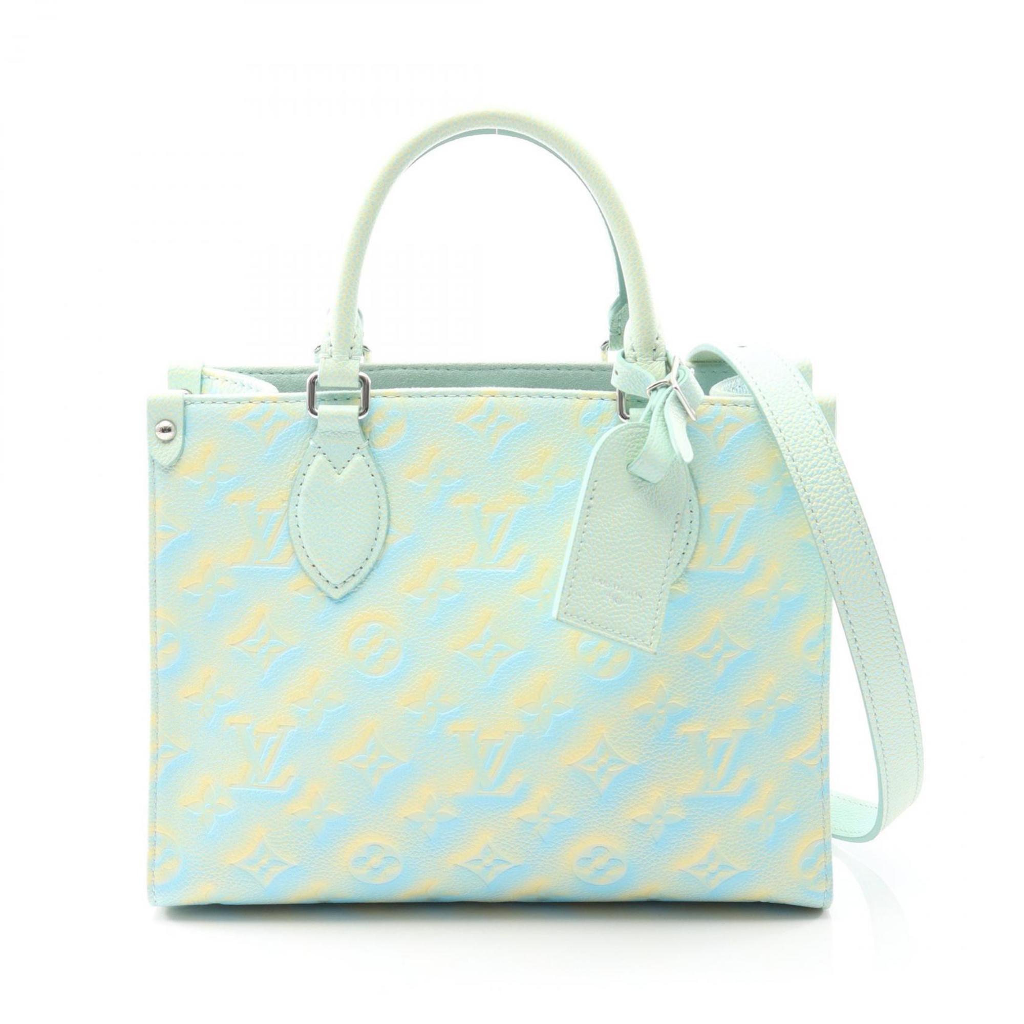Louis Vuitton Blue Yellow Monogram Empreinte Handbag