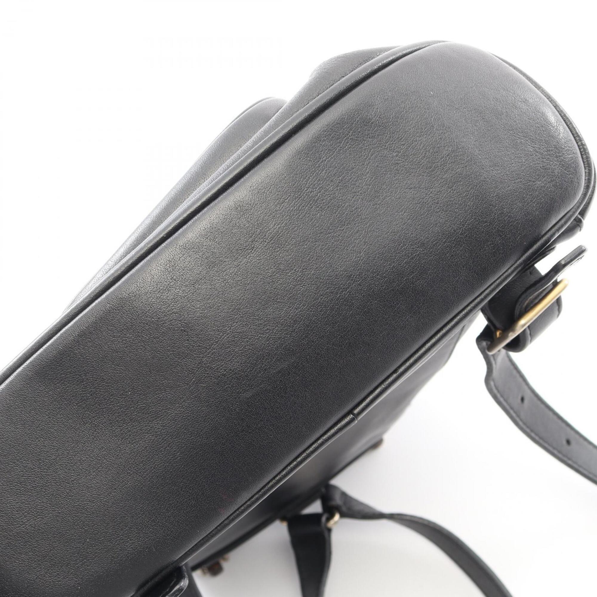 Gucci Black Leather Backpack Handbag (Pre-Owned)
