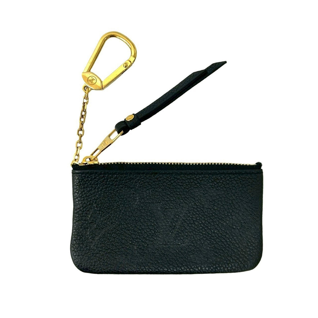 Louis Vuitton Black Leather Coin Purse/Coin Case
