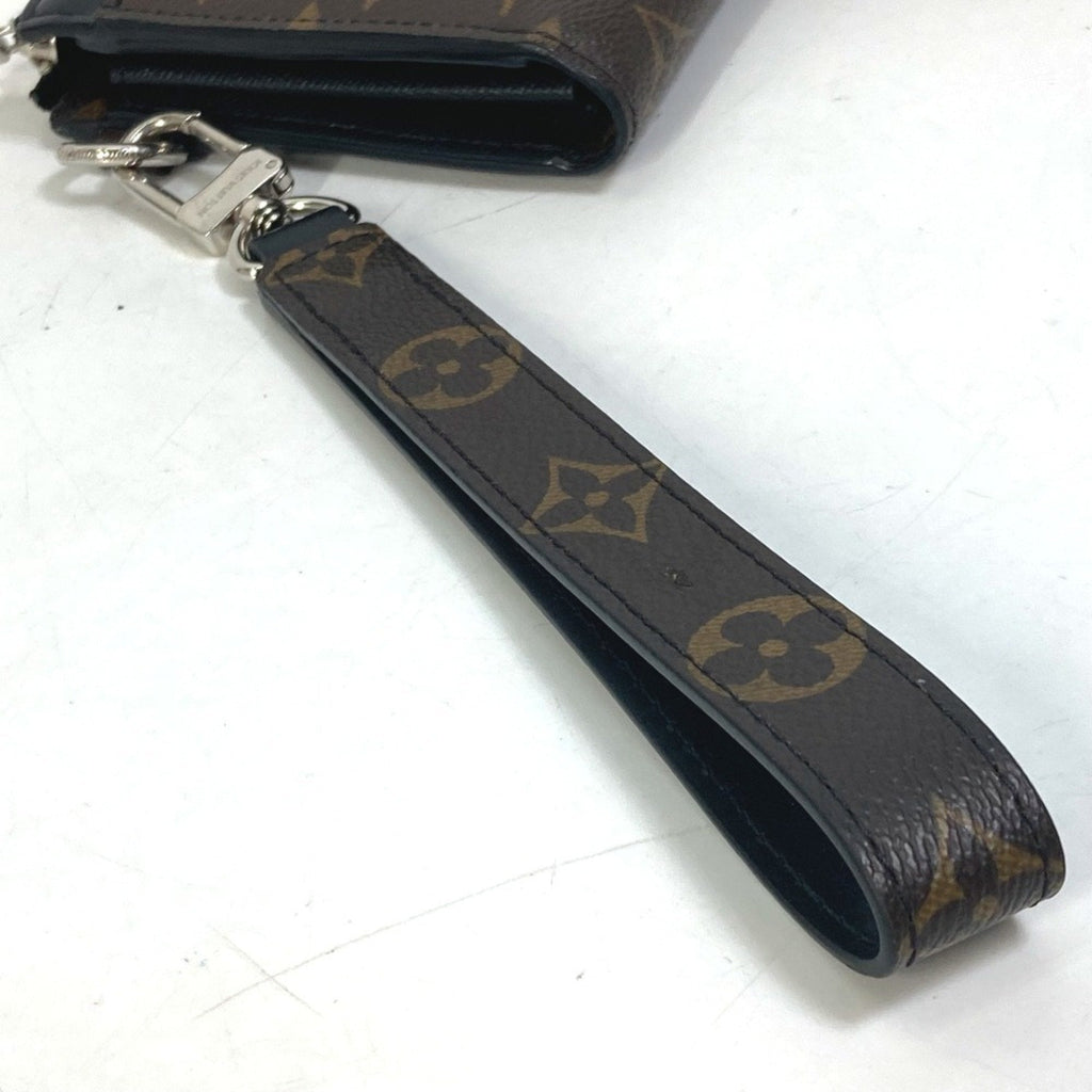 Louis Vuitton Monogram Macassar Black Brown Monogram Long Wallet