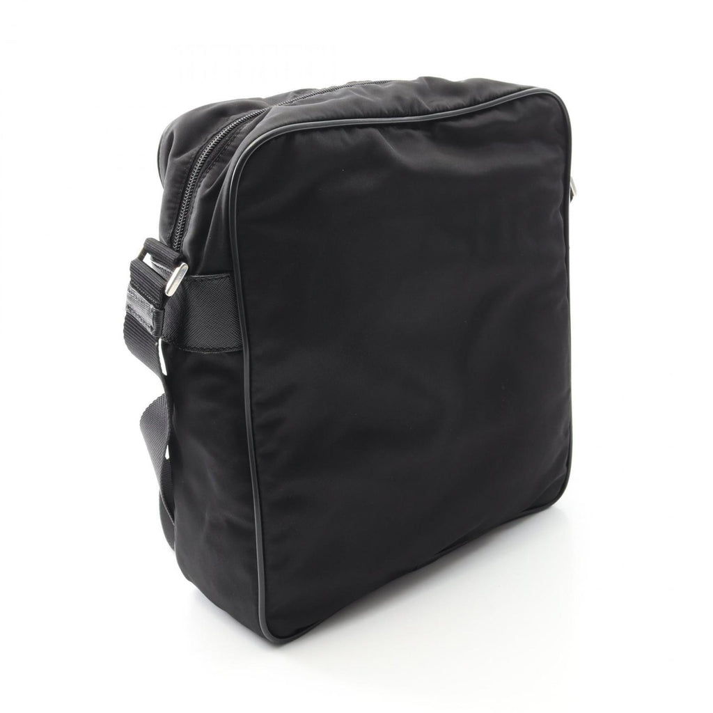 Prada Black Nylon Leather Shoulder Bag