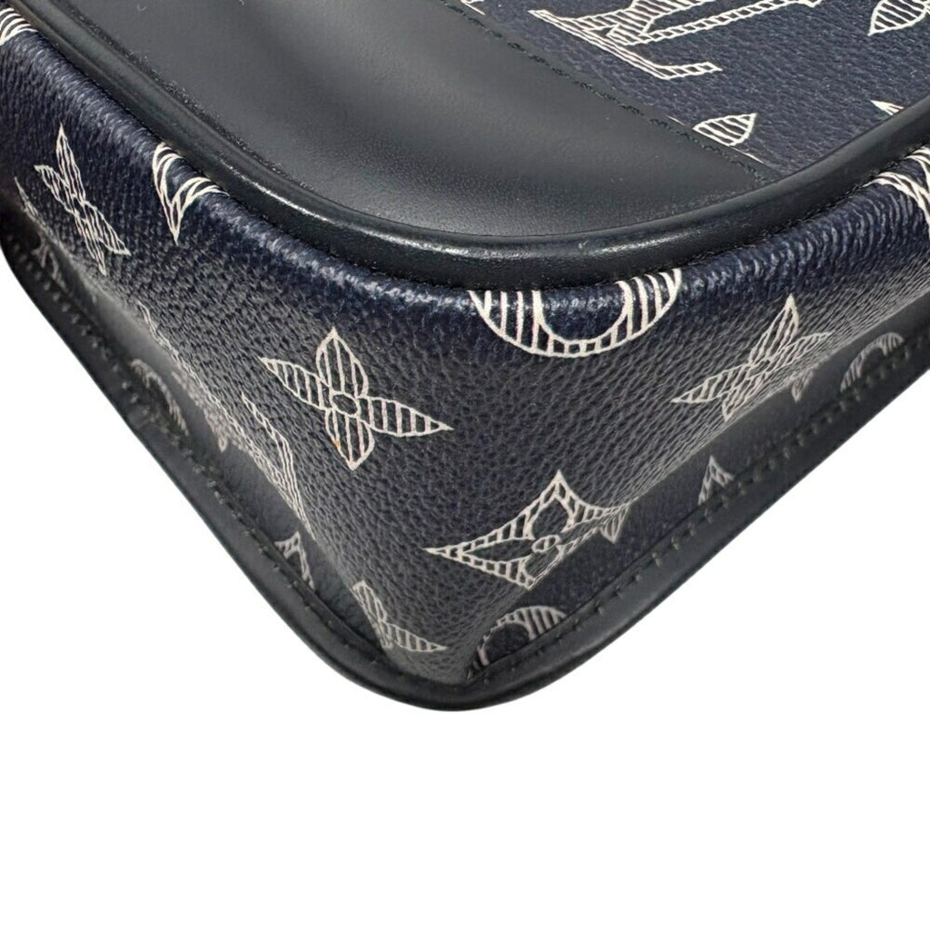 Louis Vuitton Navy Leather Shoulder Bag