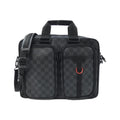 Louis Vuitton Black Graphite Gray Coated Canvas Handbag