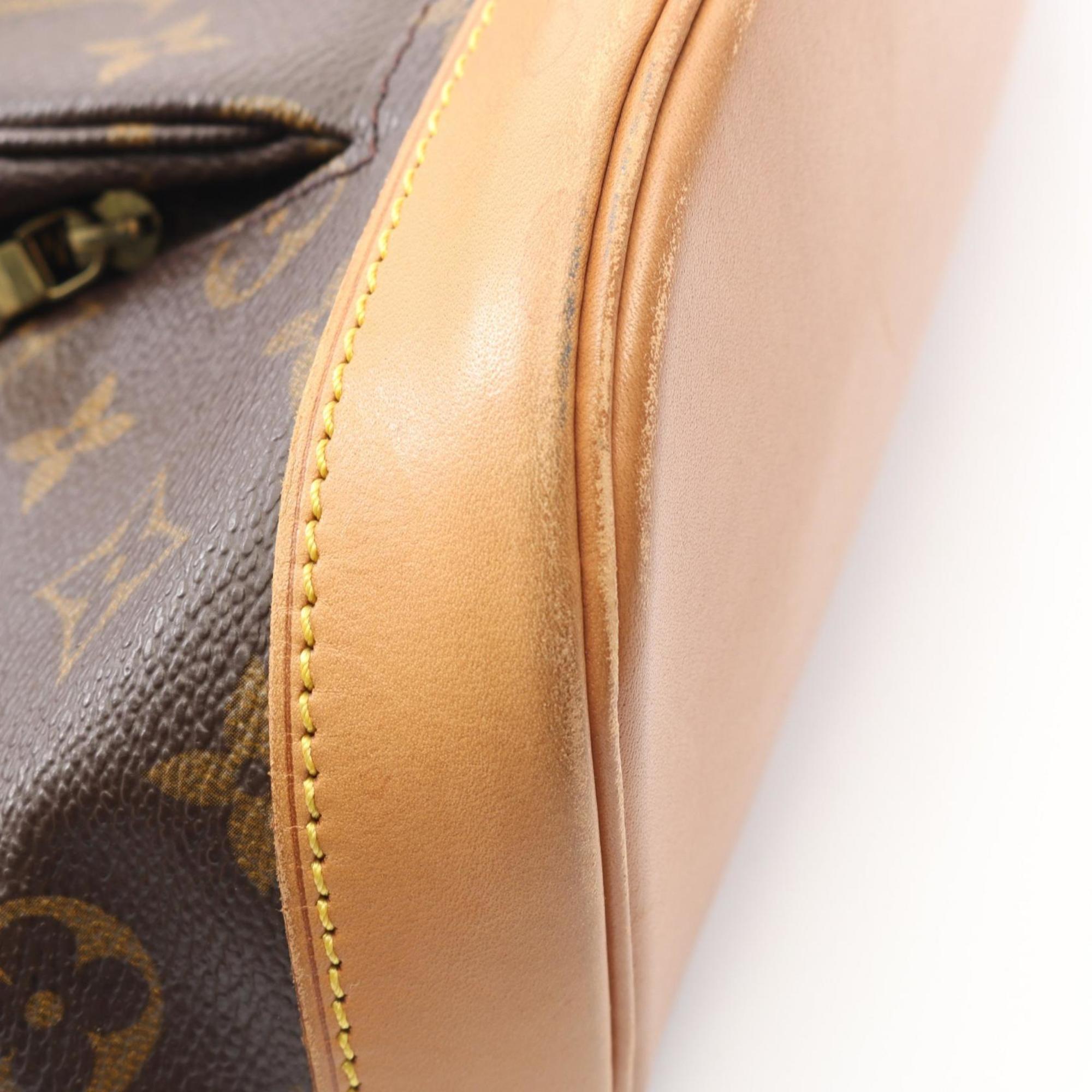 Louis Vuitton Brown Monogram Coated Canvas Leather Backpack Handbag