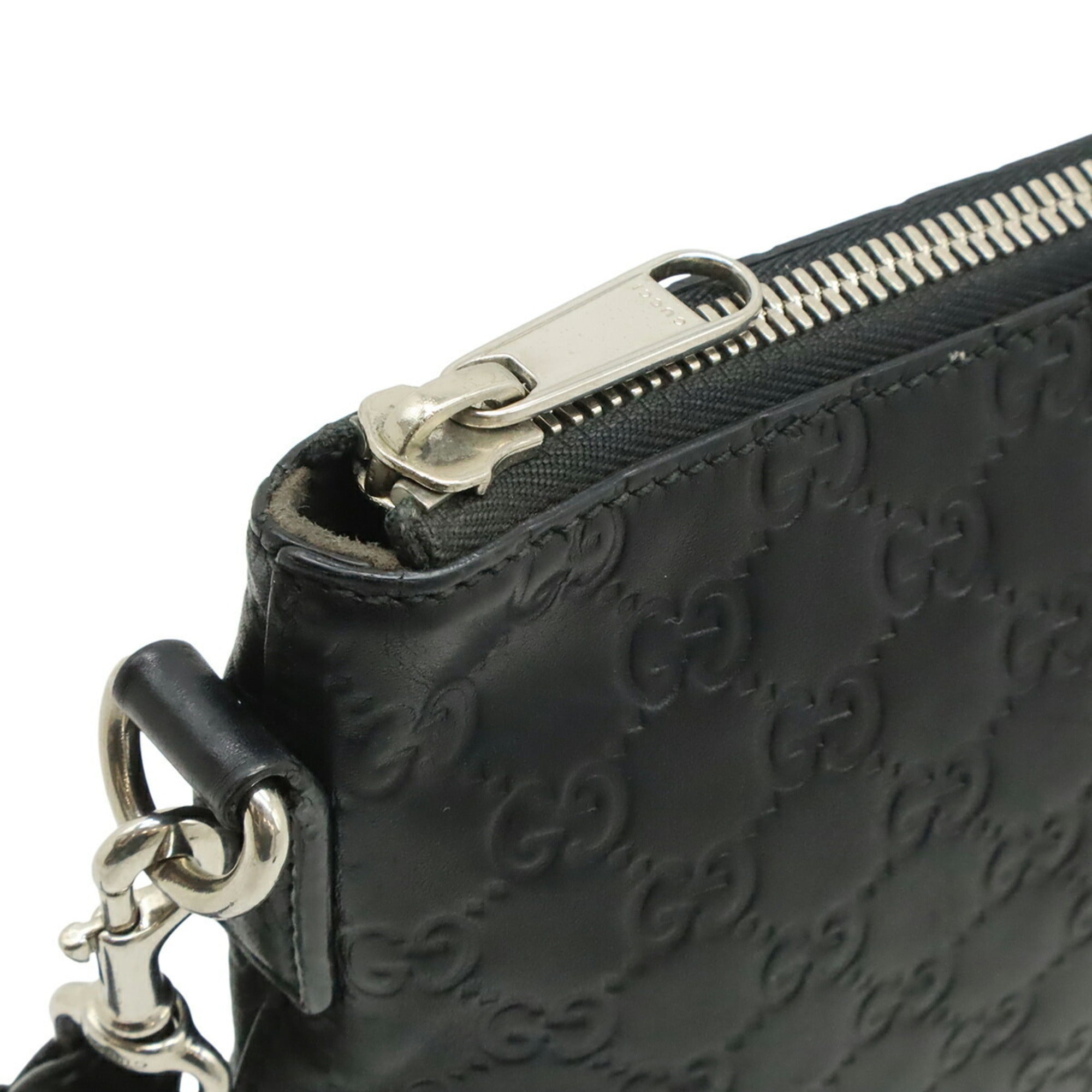 Gucci Black Leather Clutch Bag (Pre-Owned)