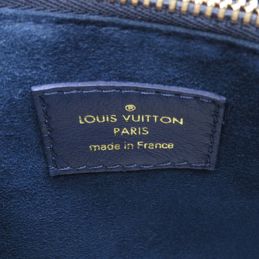 Louis Vuitton Monogram Navy Blue Leather Handbag